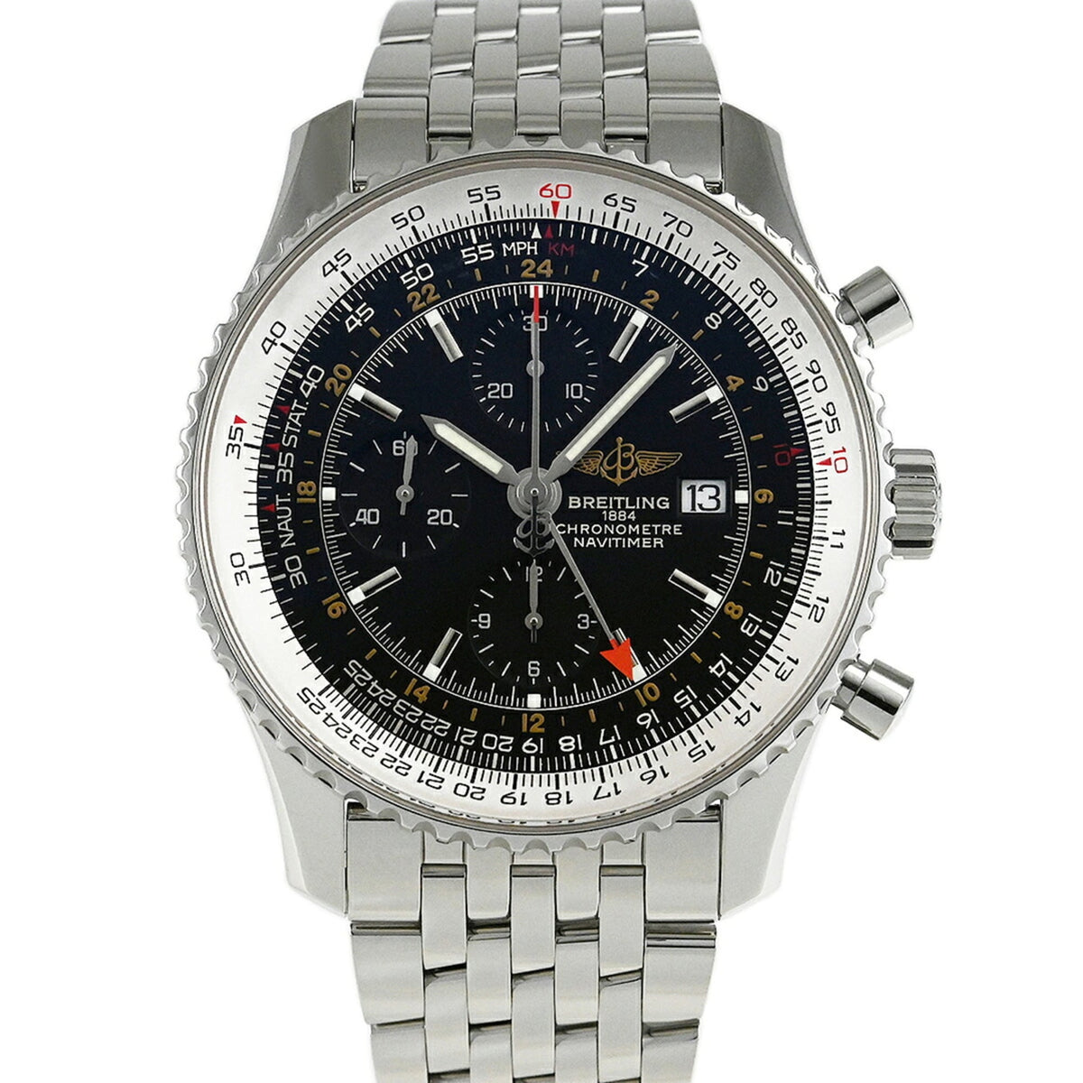 Breitling Navitimer World A242B26KBA A242B26KBA (A24322) Black Dial 46mm Watch