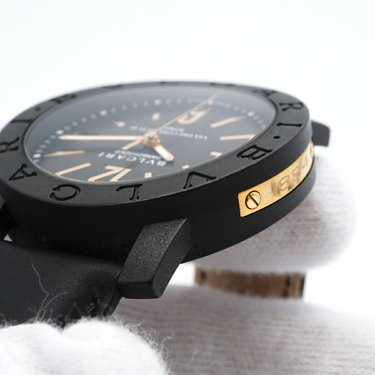 Bvlgari BB40CL horloge met zwarte wijzerplaat 40mm