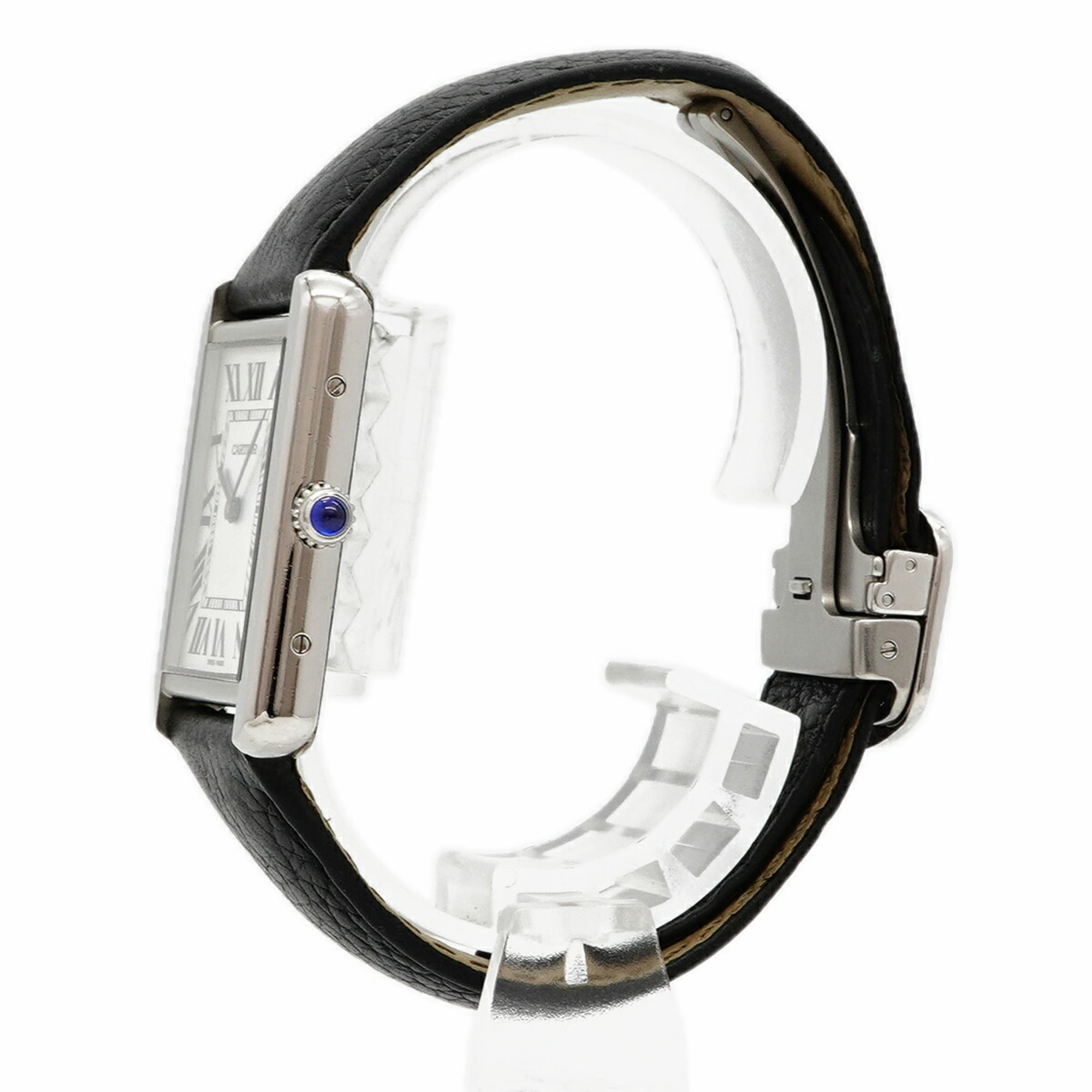 Cartier Tank Solo LM WSTA0028 Silver Dial Men's Watch