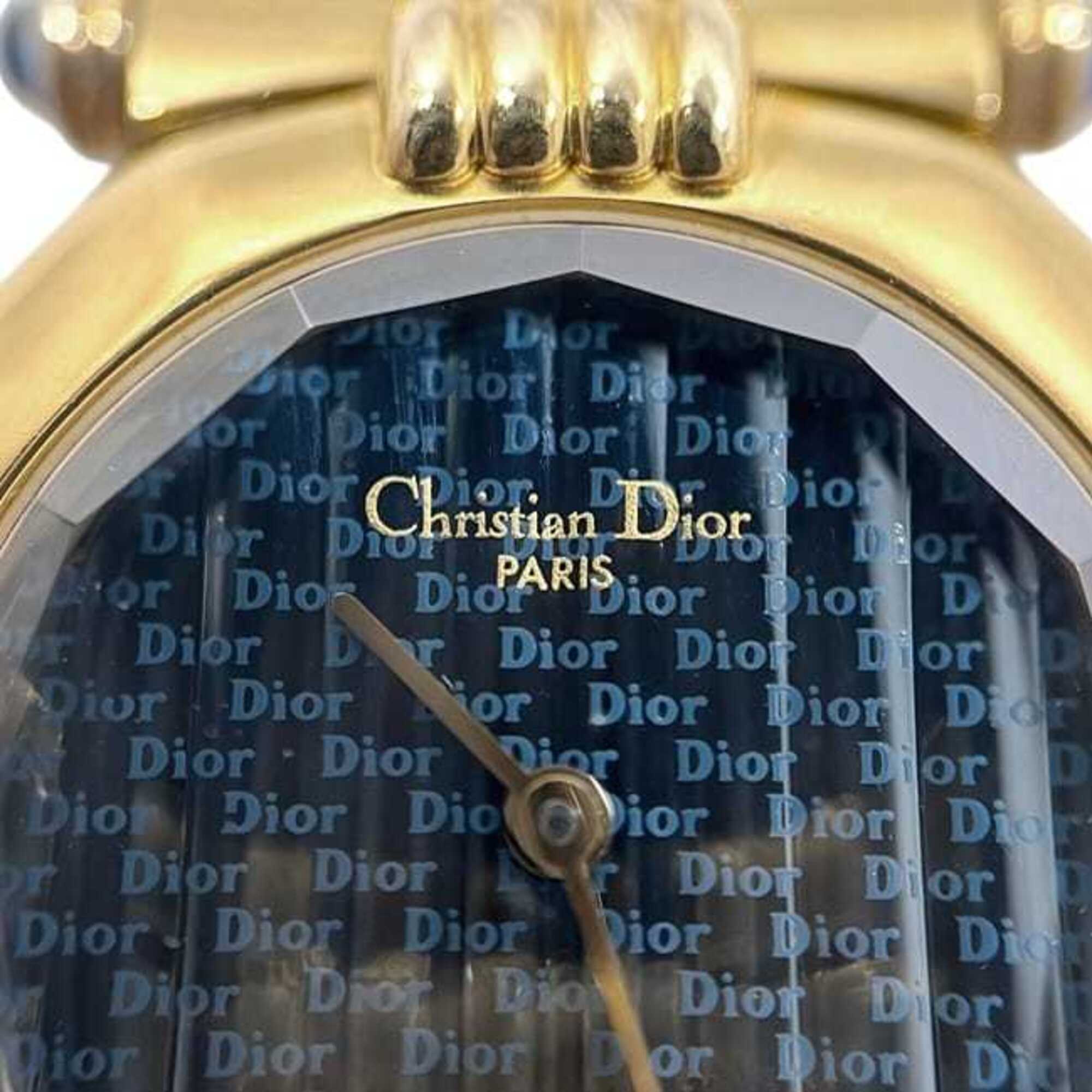 Christian Dior Swing Dress Watch Navy Gold 64151 Women's Stainless Ste