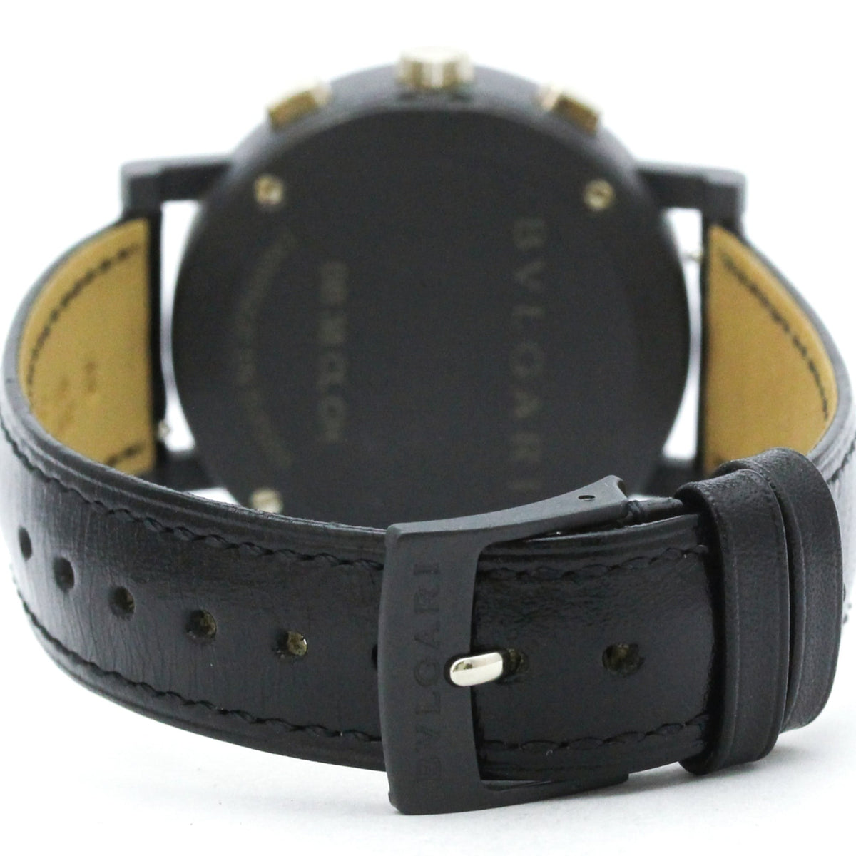 Bvlgari Carbon Gold Chronograph Cortina BB38CLCH horloge met zwarte wijzerplaat, 38 mm