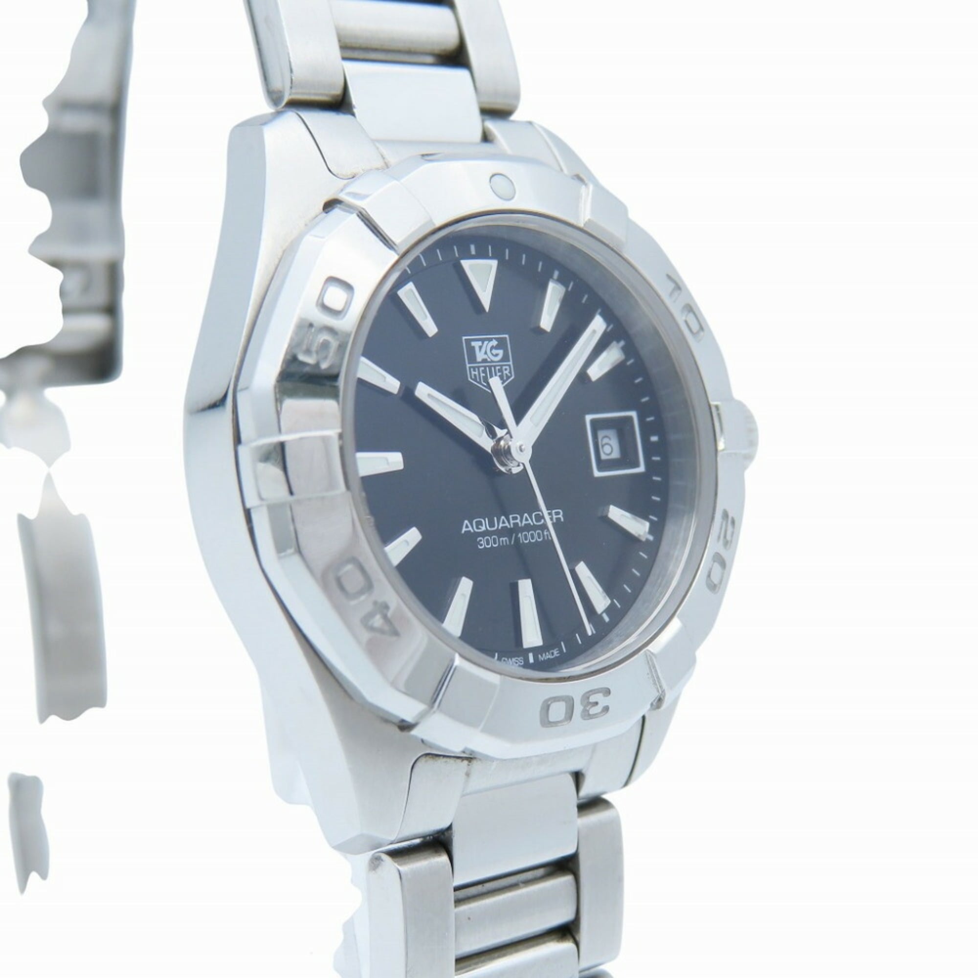 TAG Heuer Aquaracer WAY1410 Quarz aus Edelstahl Schwarz Zifferblatt 0038TAG HEUER Damenuhr