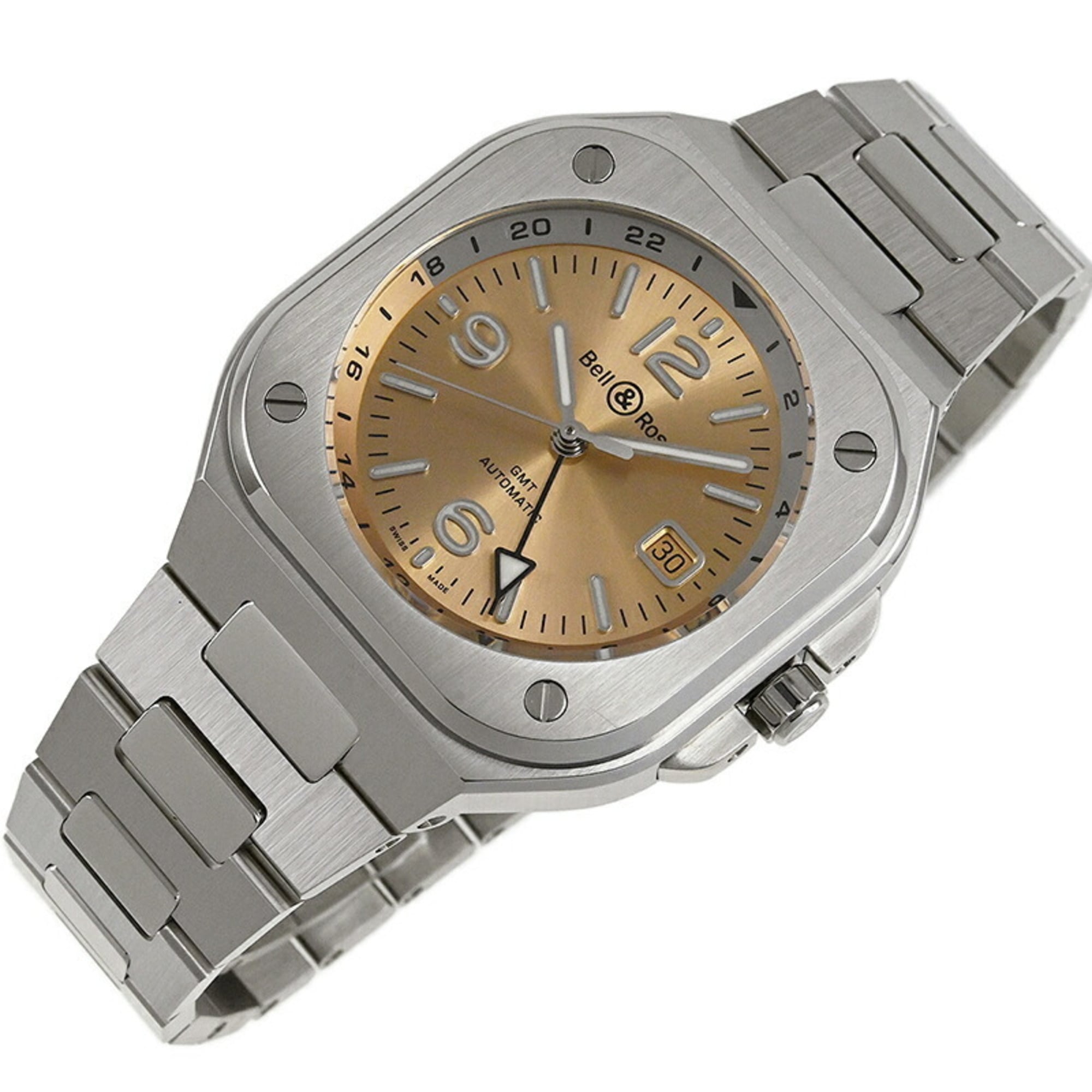 Bell & Ross BR 05 GMT Amber-horloge, Japanse gelimiteerde editie (99 stuks), BR05G-CH-ST SST