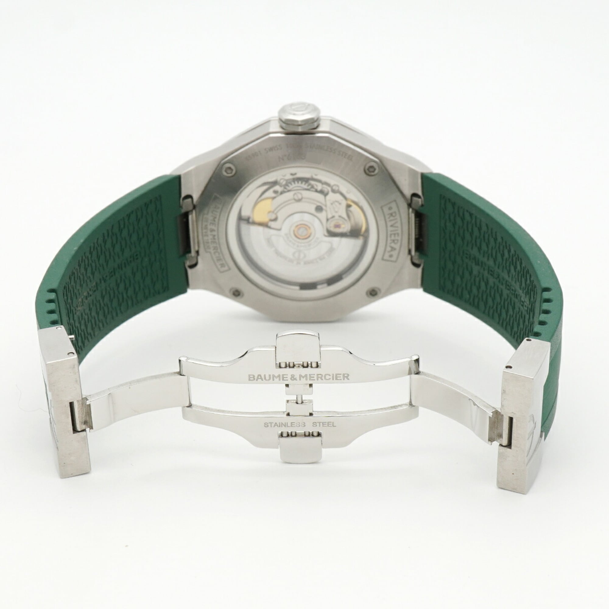 Baume & Mercier Riviera M0A10618 herenhorloge met groene wijzerplaat
