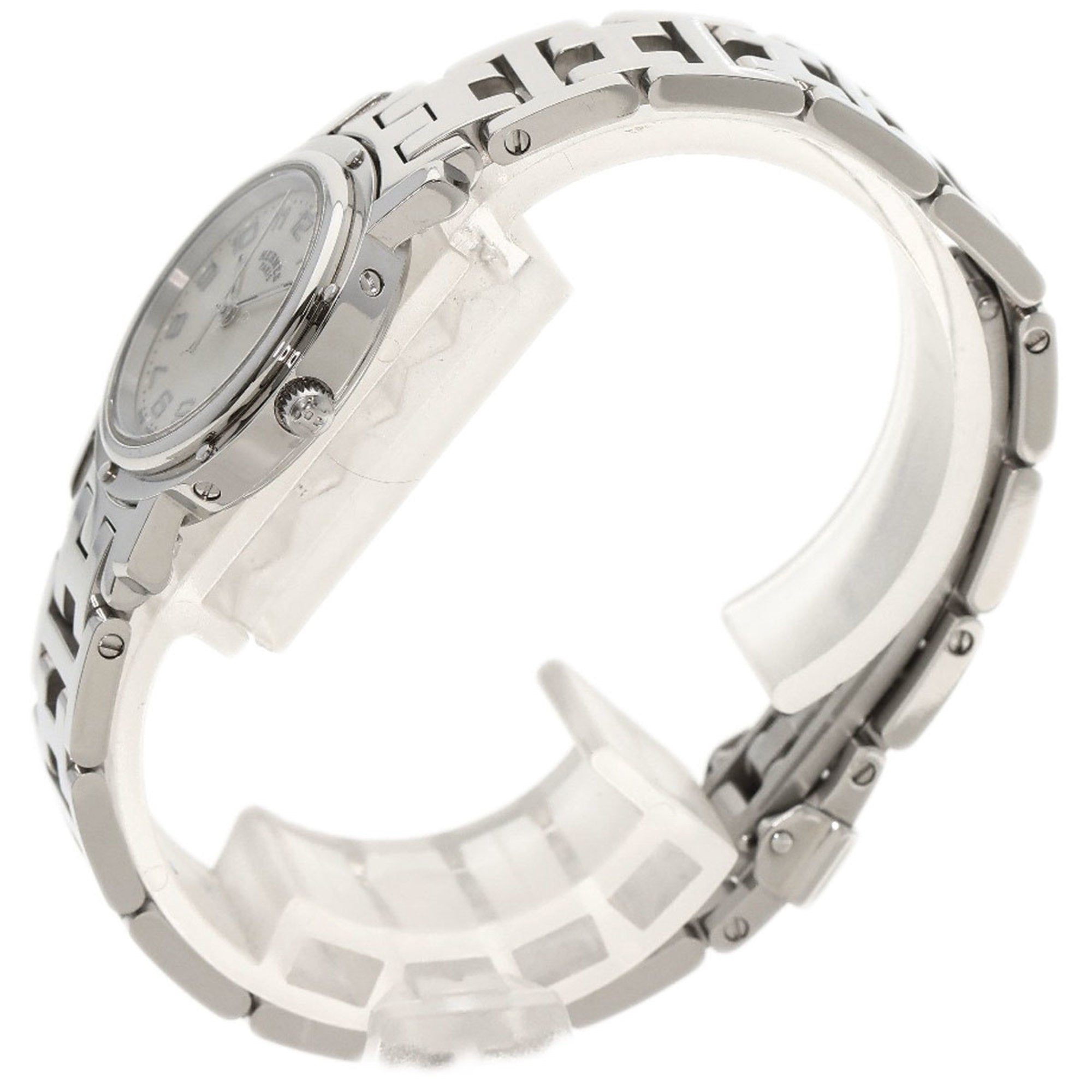 Hermes CL4.210 Clipper Nacle Watch Stainless Steel SS Ladies HERMES