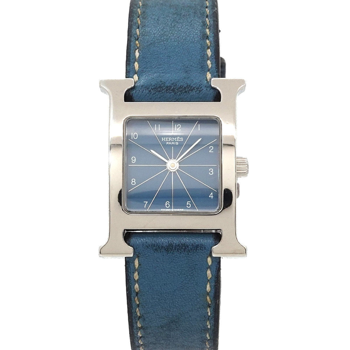 Hermes H – Blaues Zifferblatt, 21 mm Uhr