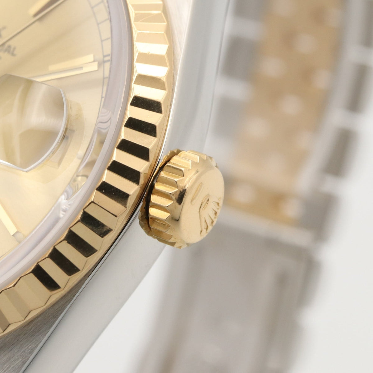 Rolex Datejust L-serie 16233 Champagne, gouden wijzerplaat, 36 mm horloge