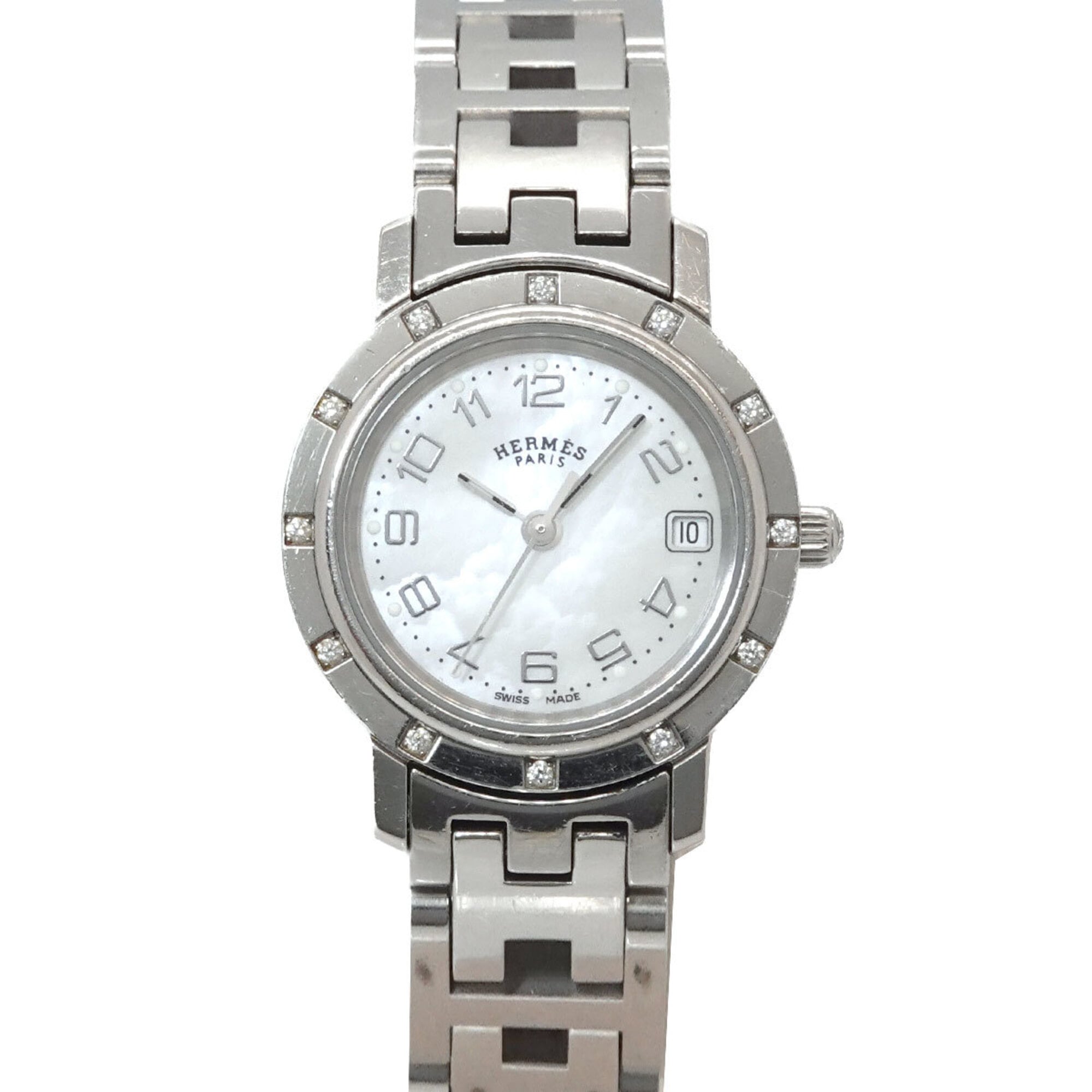 Hermes Clipper CL4 230 White Dial 24mm Watch