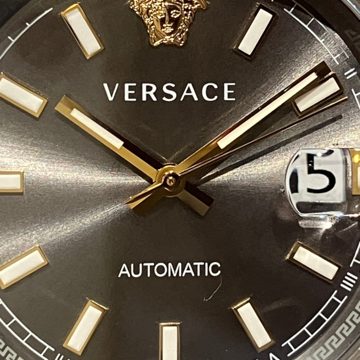 Versace mit grauem Zifferblatt, 41 mm Uhr