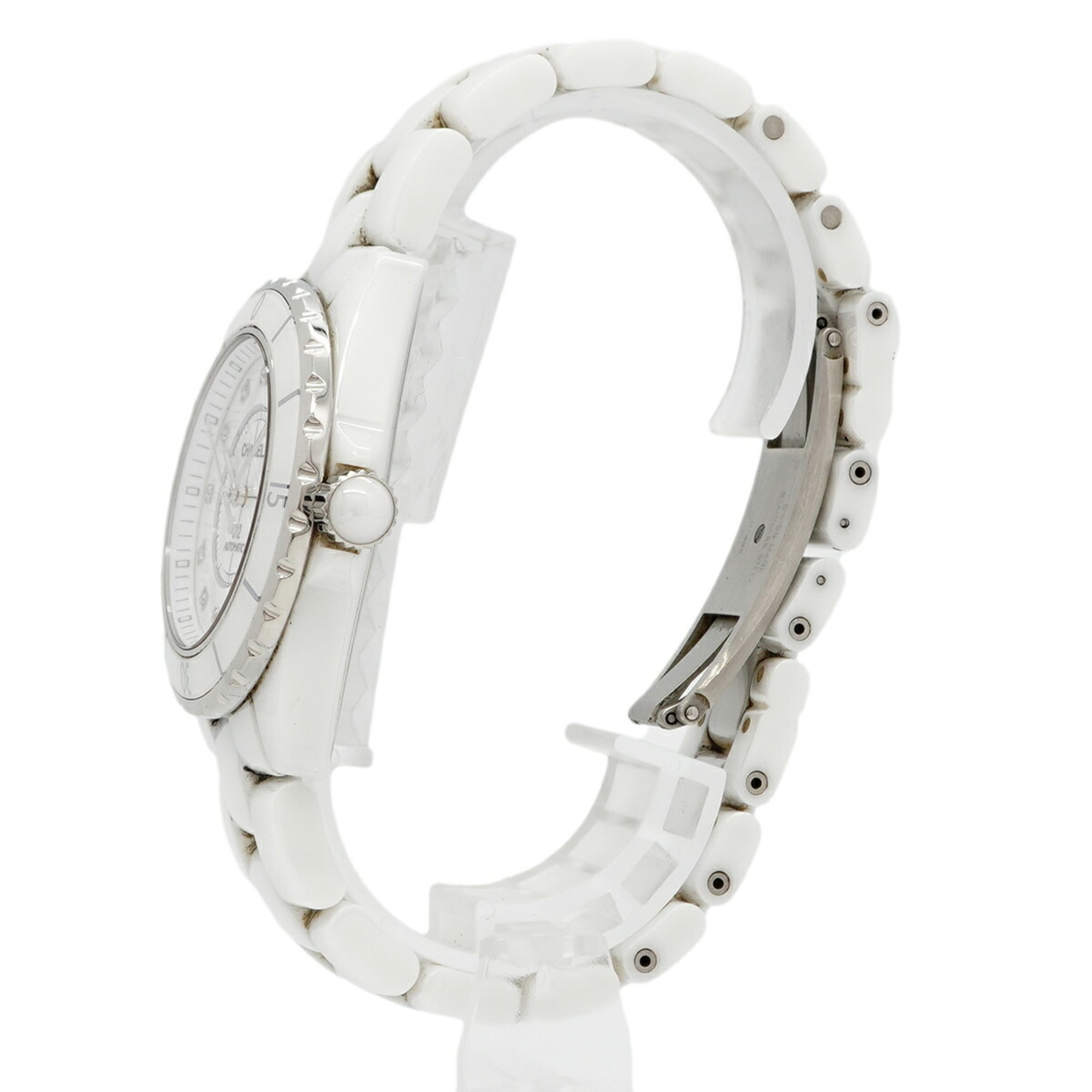 Chanel J12 Diamond H1629 White Dial Men's Watch