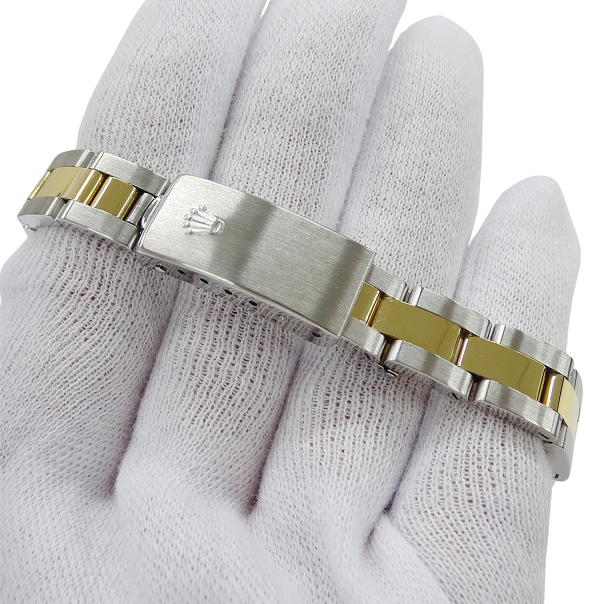 Rolex Oyster Perpetual 76193 K Weiß Zifferblatt 25 mm Uhr