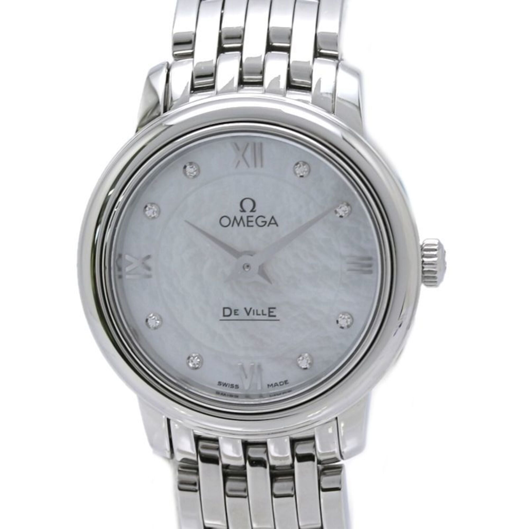 Omega De Ville 424.10.24.60.55.001 White Dial Stainless steel 24mm Watch