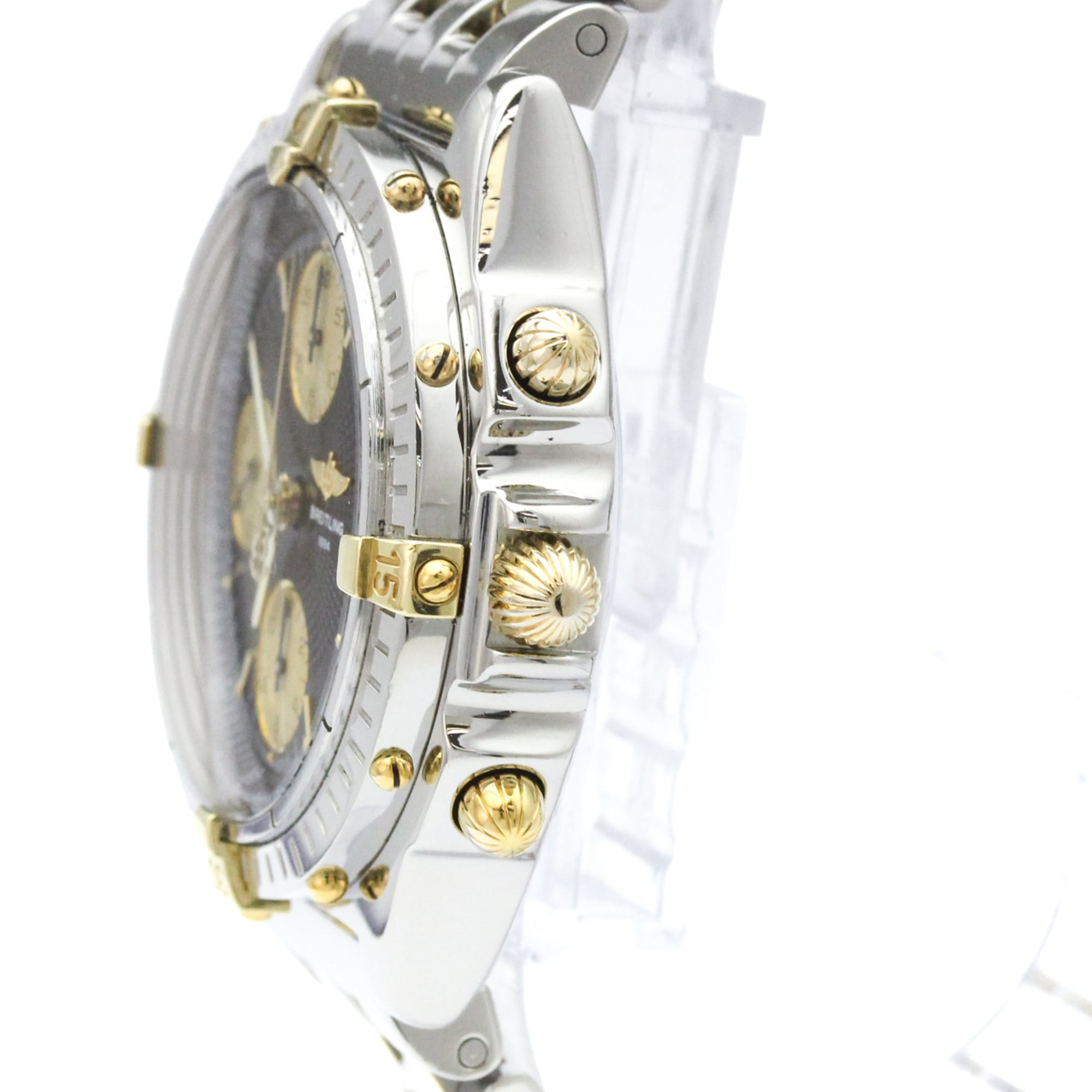 BREITLING Chronomat 18K Gold Steel Automatic B13050.1