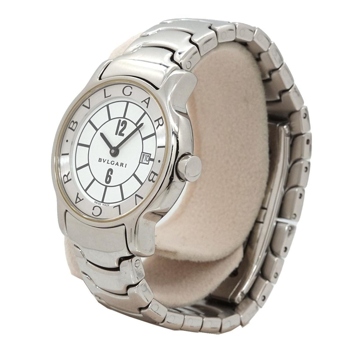 Bvlgari Solo Tempo ST29S horloge met witte wijzerplaat, 29 mm