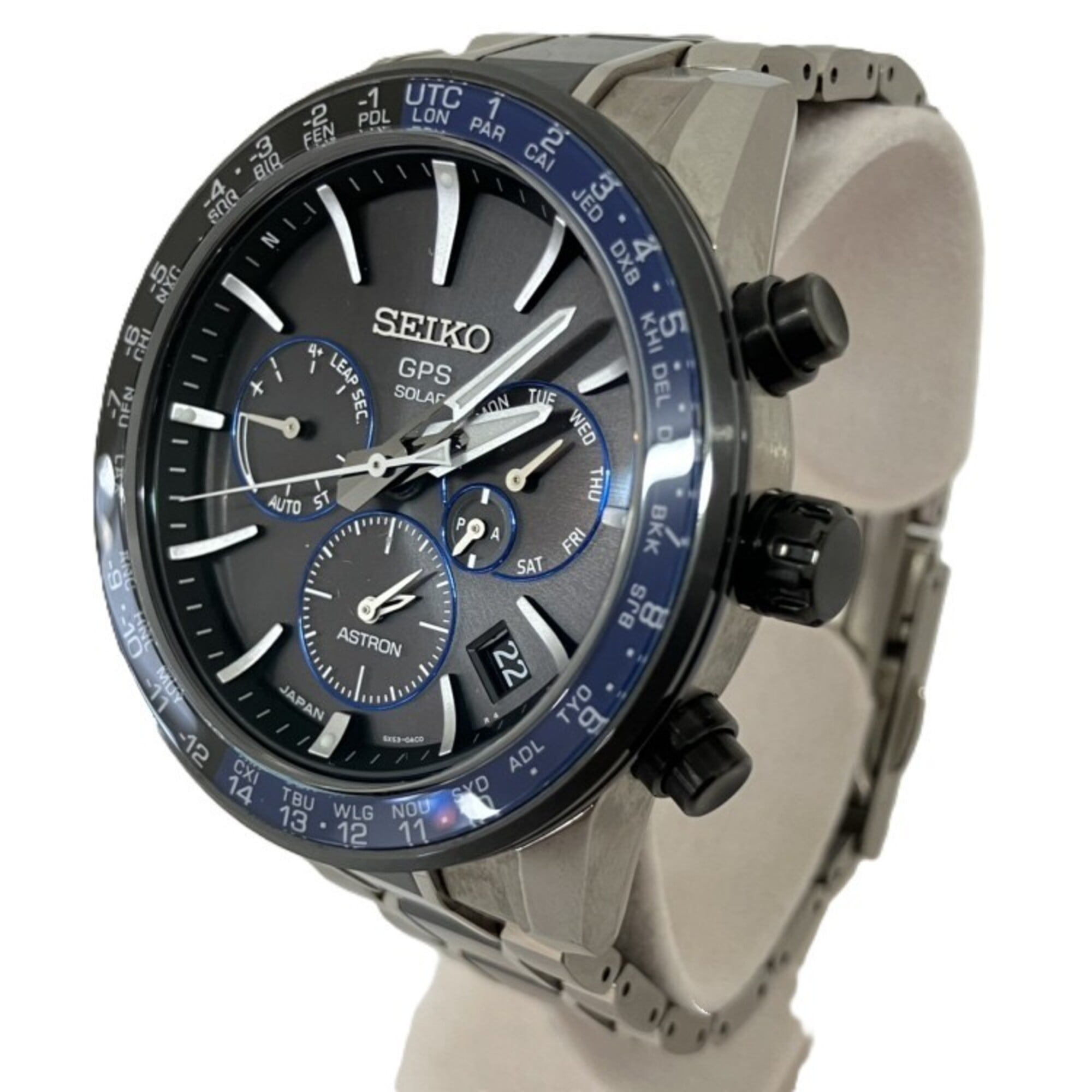 SEIKO Astron 5X Series Dual Time Titanium Watch SBXC009 (5X53-0AD0)
