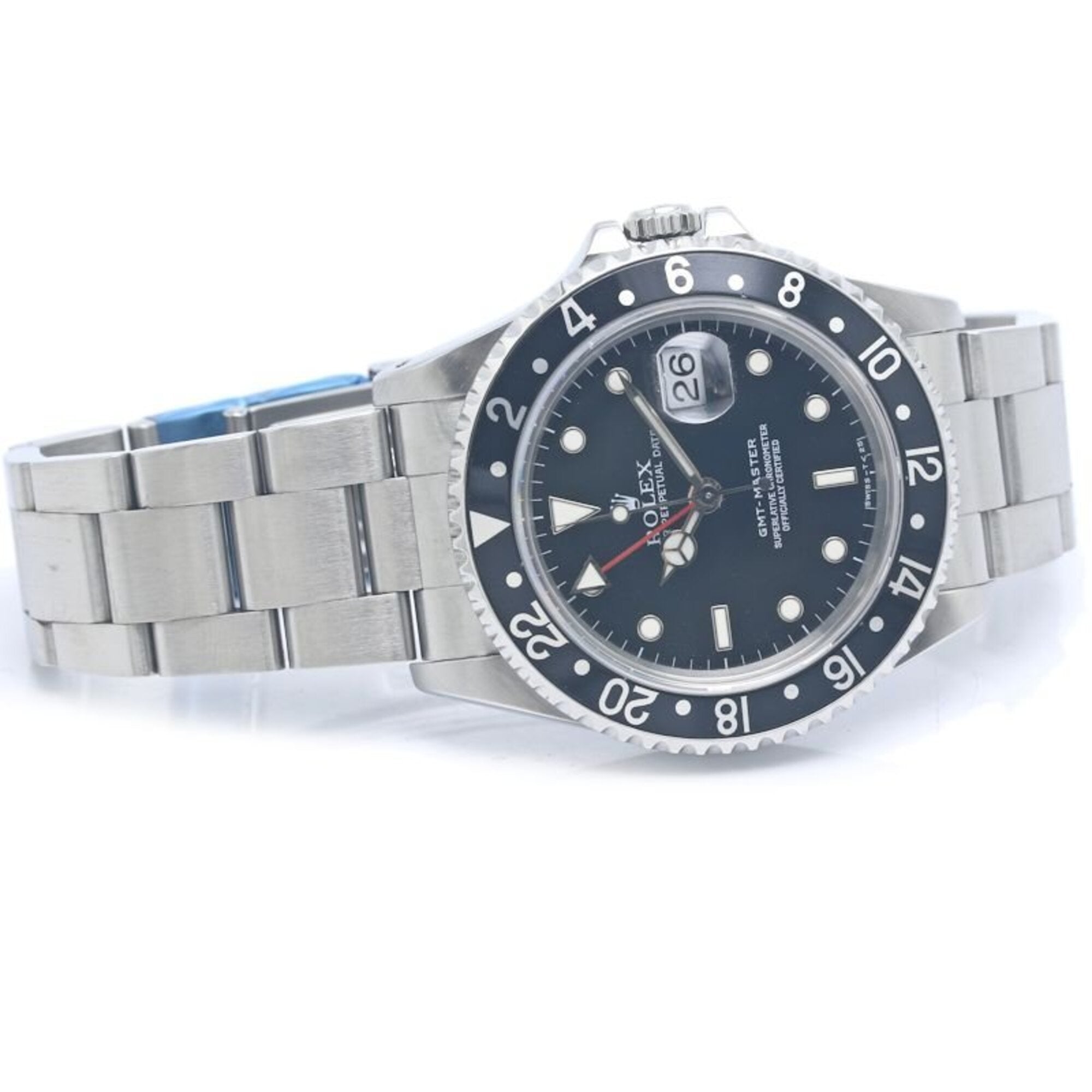 ROLEX GMT-Master II met enkele gesp 16700, volledig met tritium, herenhorloge, roestvrij staal 40372
