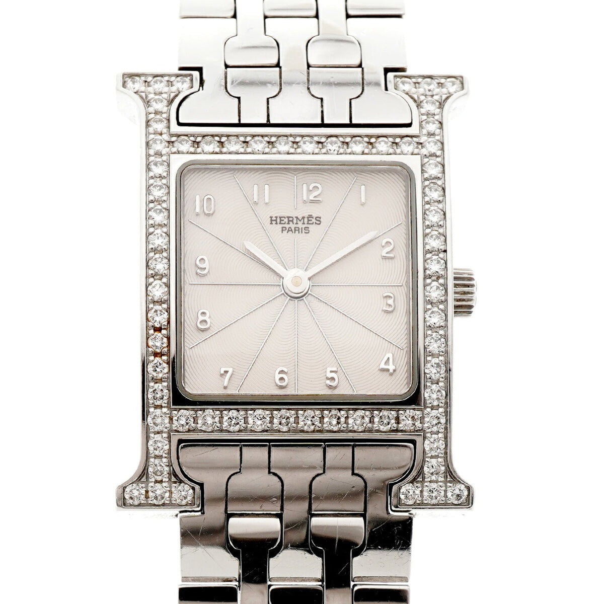 Hermes H – Diamantlünette HH1.230 Silber Zifferblatt 21 mm Uhr