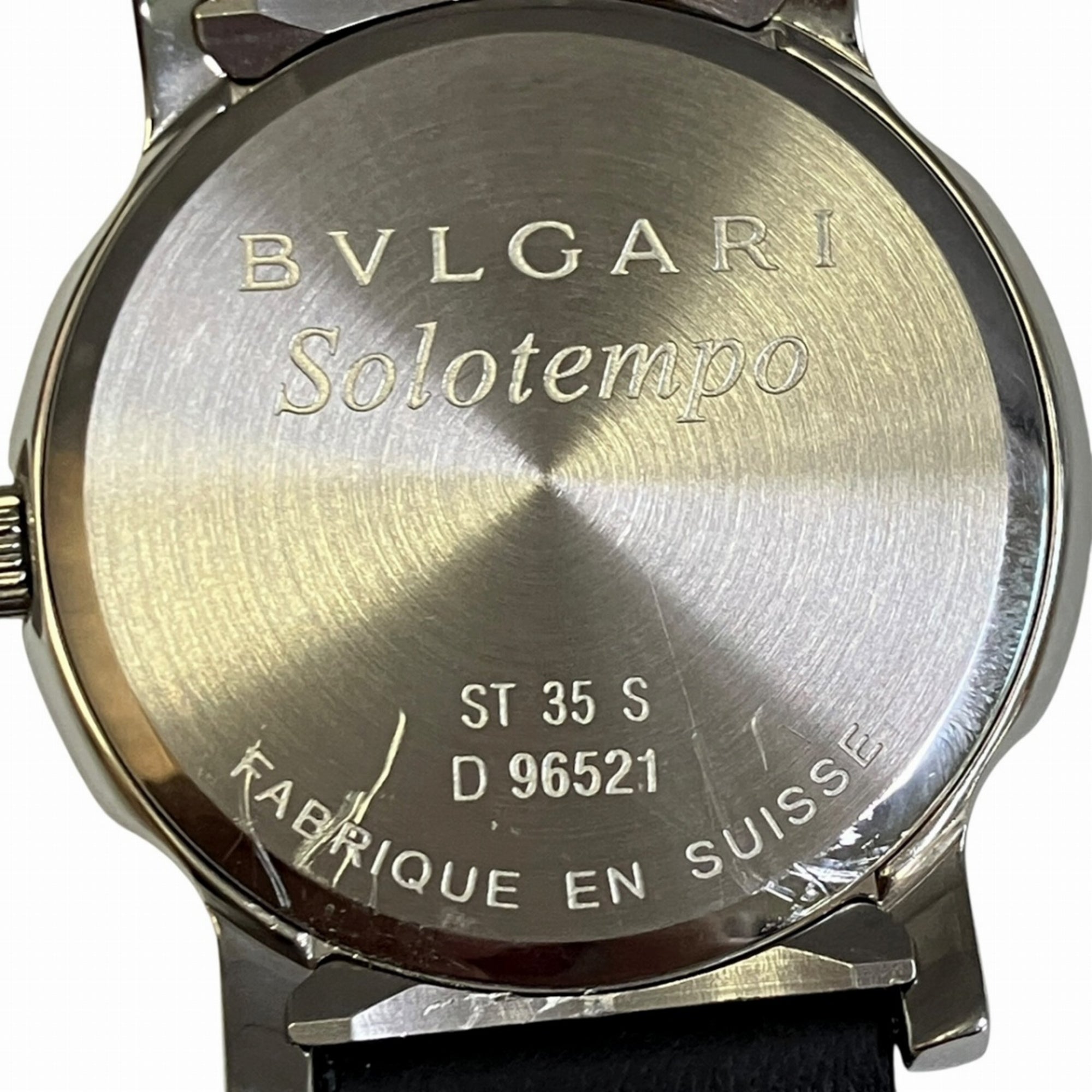 Bulgari Bulgari Solo Tempo watch, total weight 38.1g, stainless steel, genuine leather strap, quartz movement, ST35S