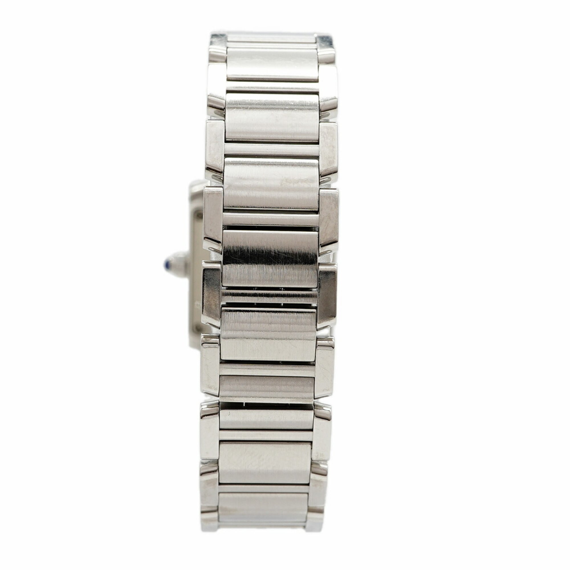 Cartier Tank Française SM W51008Q3 Damenuhr Elfenbein Zifferblatt