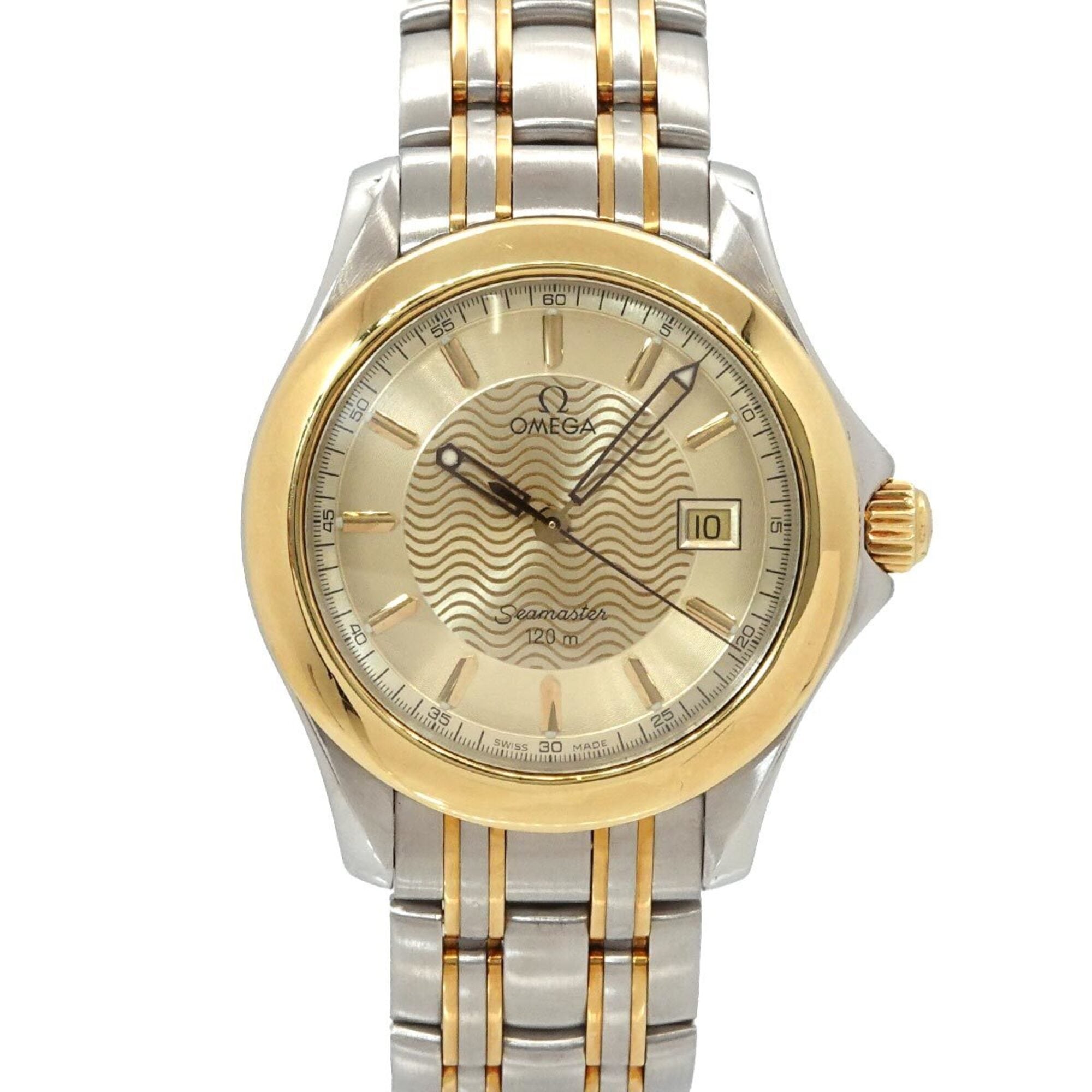 Omega Seamaster 120 Combination 2311 11 Men's Watch Date Gold YG Yellow Quartz