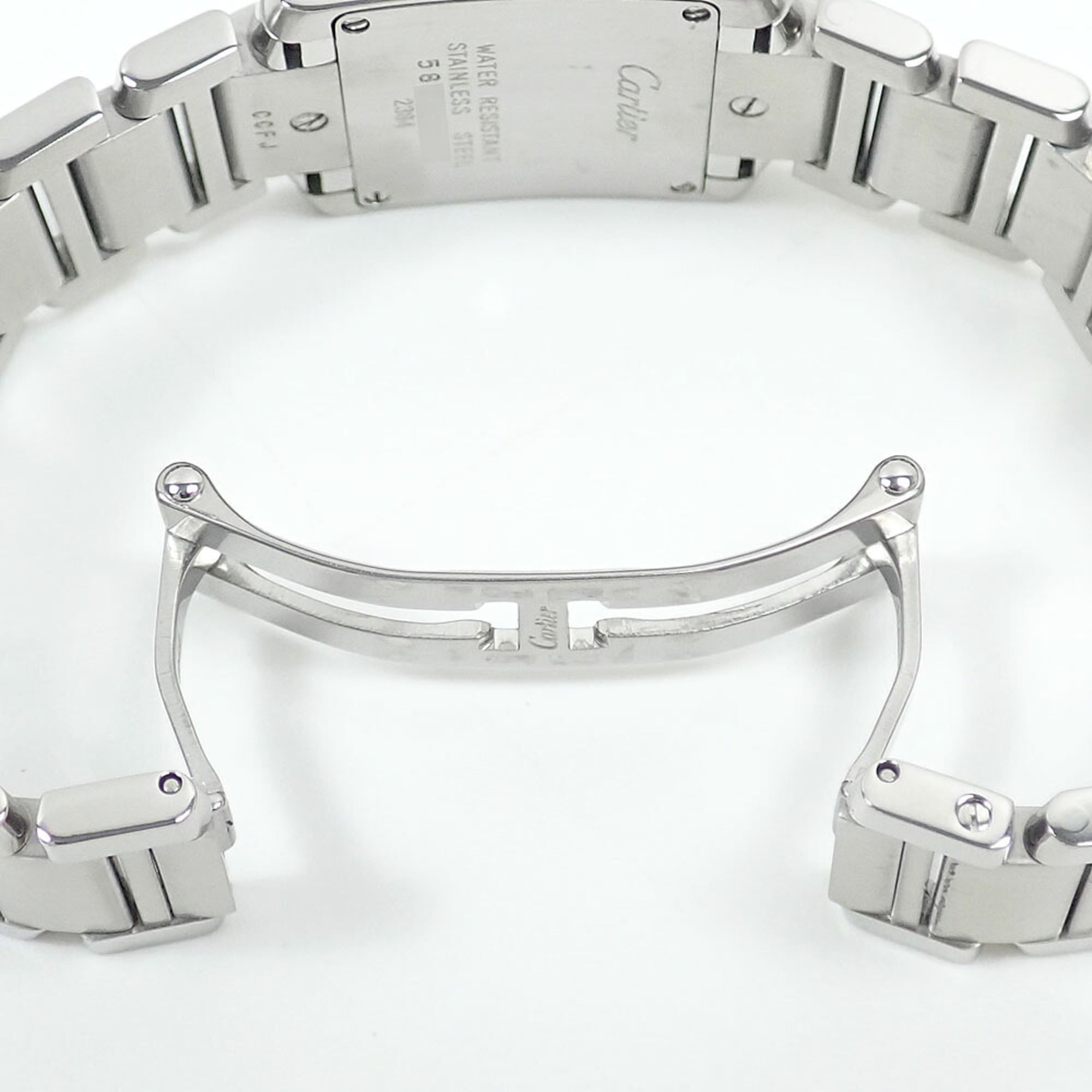 Cartier Tank FranÃ§aise SM Ladies Quartz Stainless Steel W51008Q3 Battery Operated