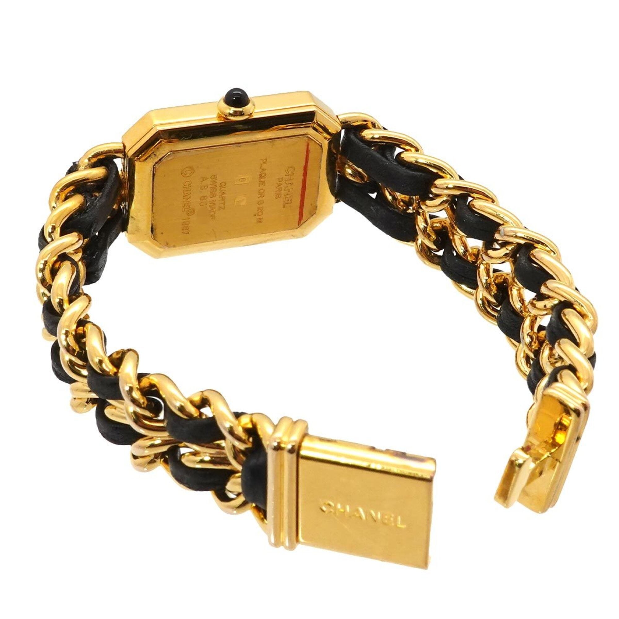 Chanel Premiere H0001 dameshorloge, maat M, zwart en goud, quartz uurwerk.