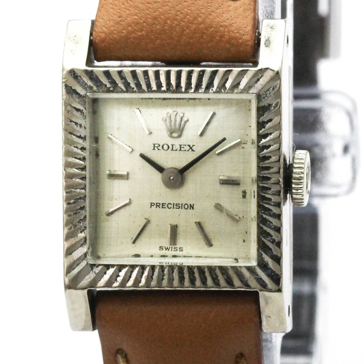 Rolex Precision 9356 Silber Zifferblatt 16 mm Uhr