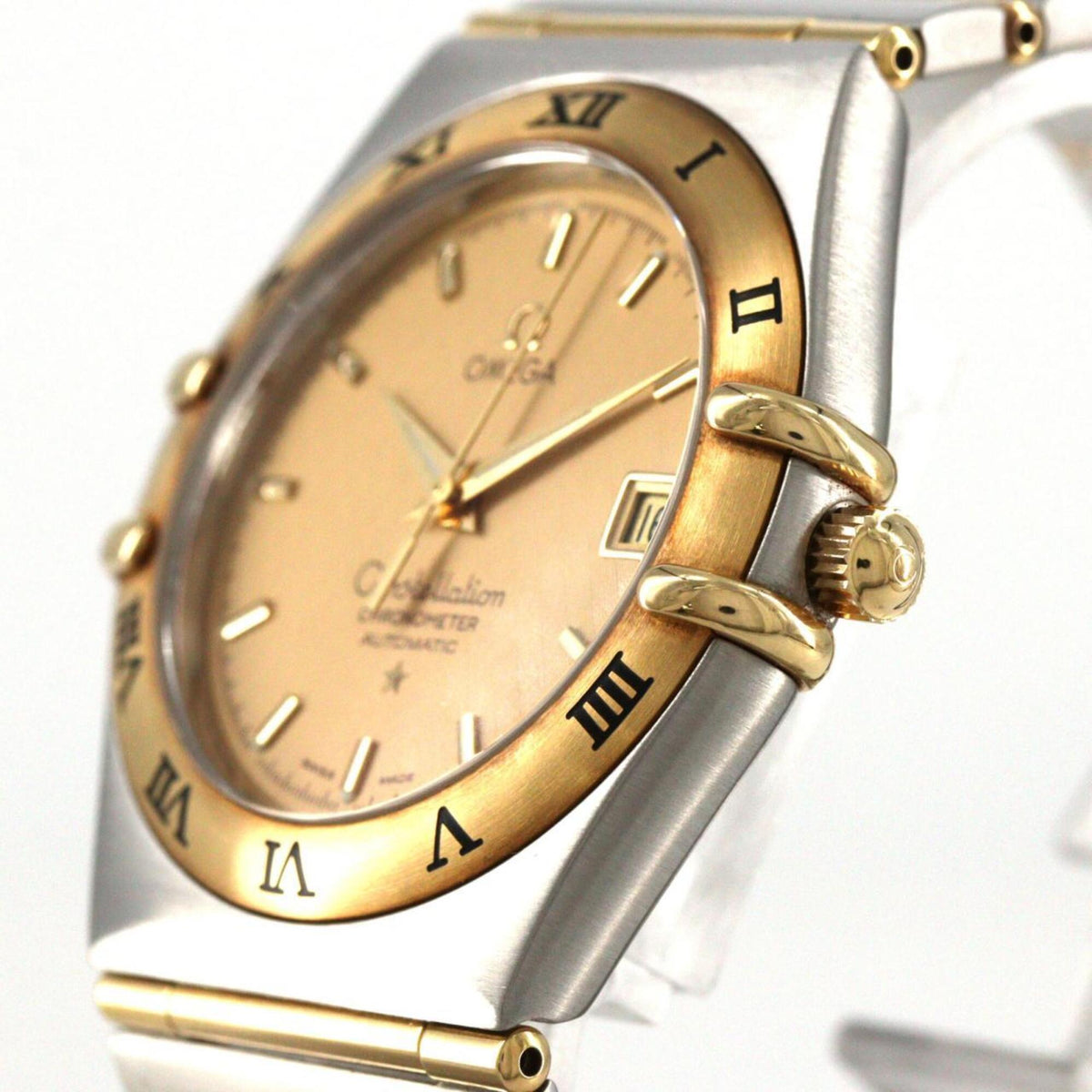 Omega Constellation 1202.1 met gouden wijzerplaat, 35 mm horloge
