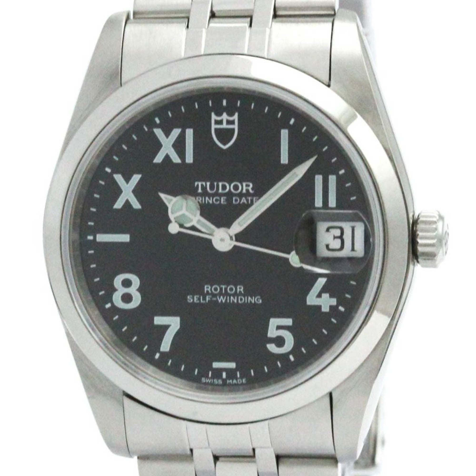 Polished TUDOR Prince Oyster Date Unique Dial Automatic Mens Watch 74000N BF580936