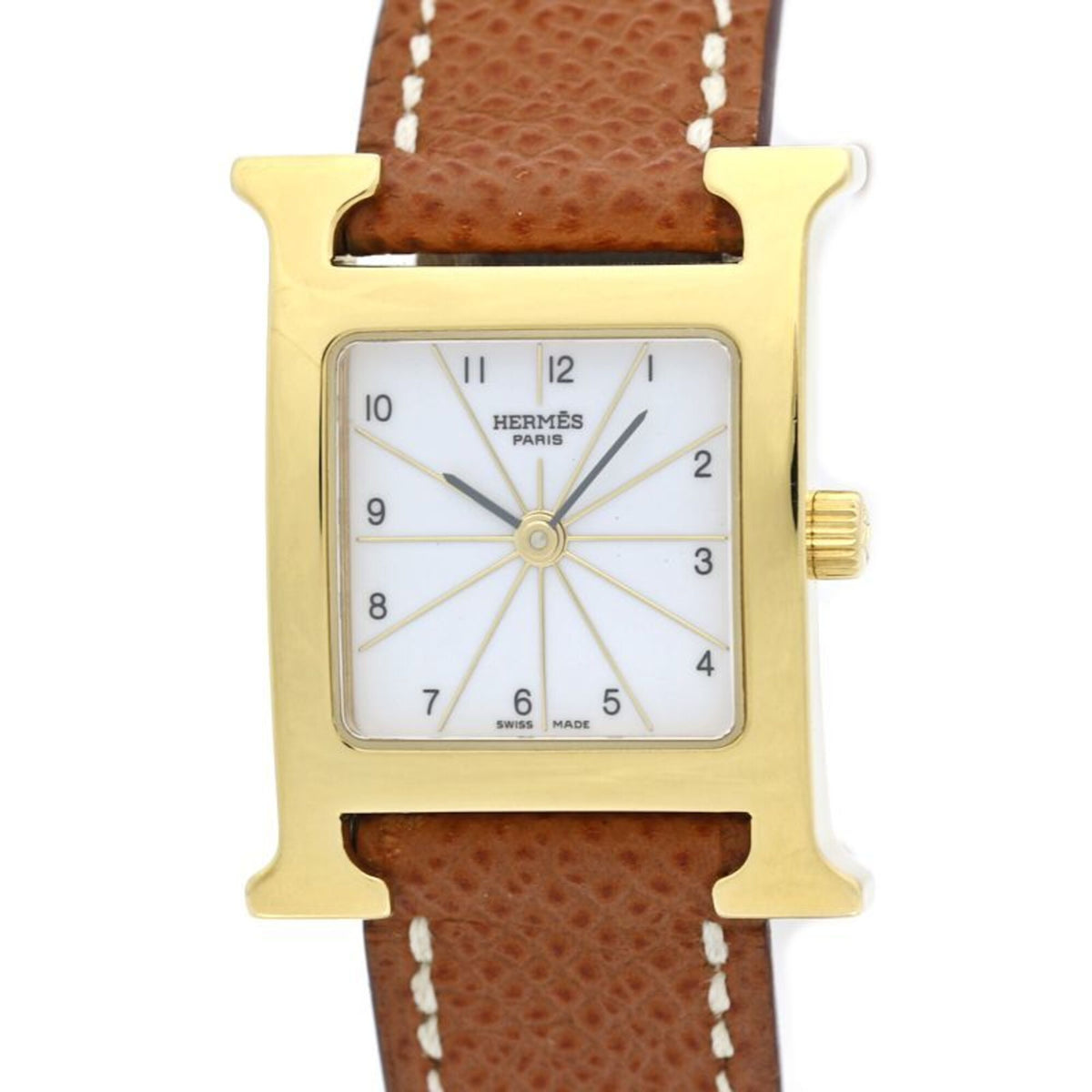 Hermes H- HH1.201.130/UGO 022919WW00 Weiß Zifferblatt 21 mm Uhr