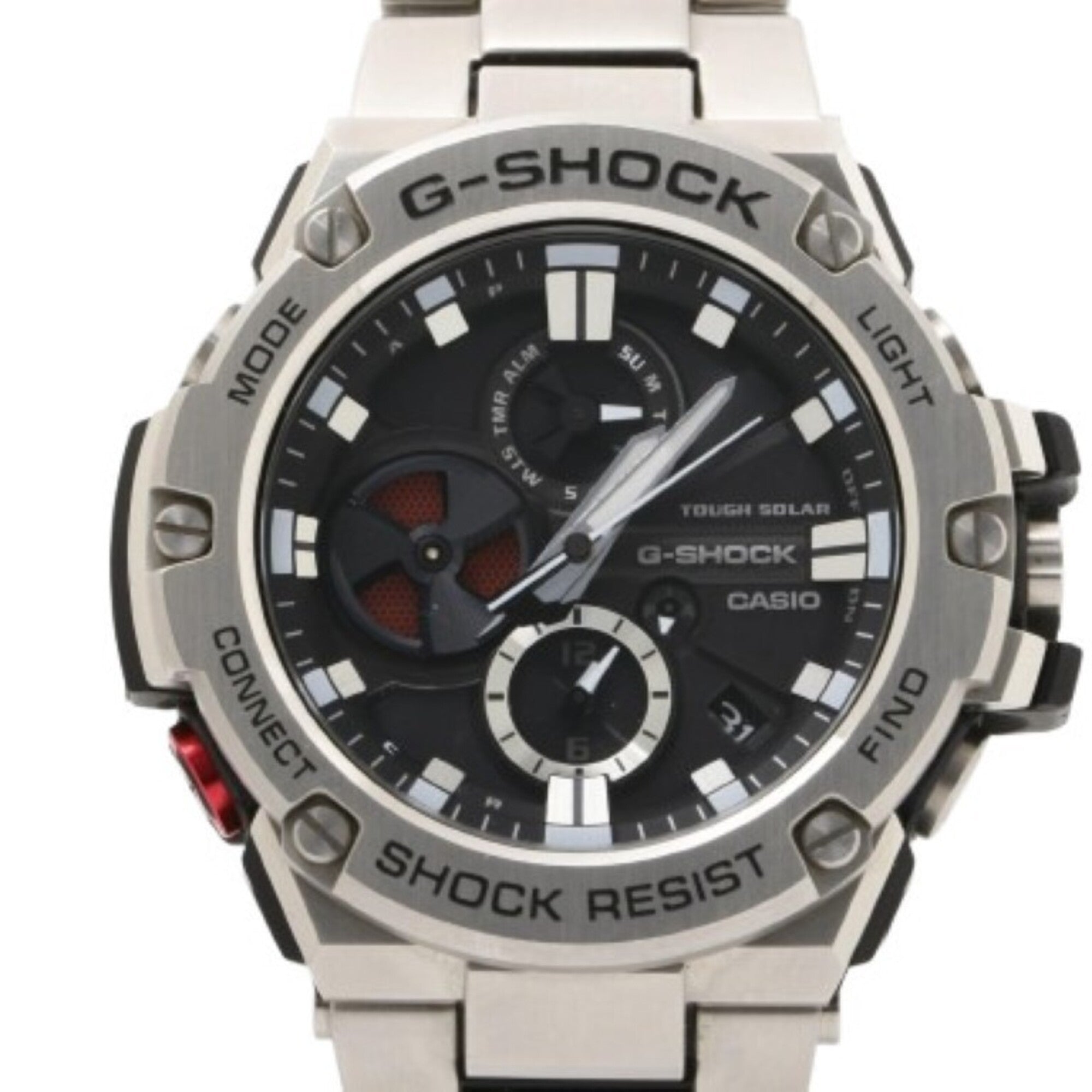CASIO G-SHOCK G-STEEL GST-B100 Series GST-B100D-1AJF Black Silver Resin/Stainless Steel Men's Analog Watch