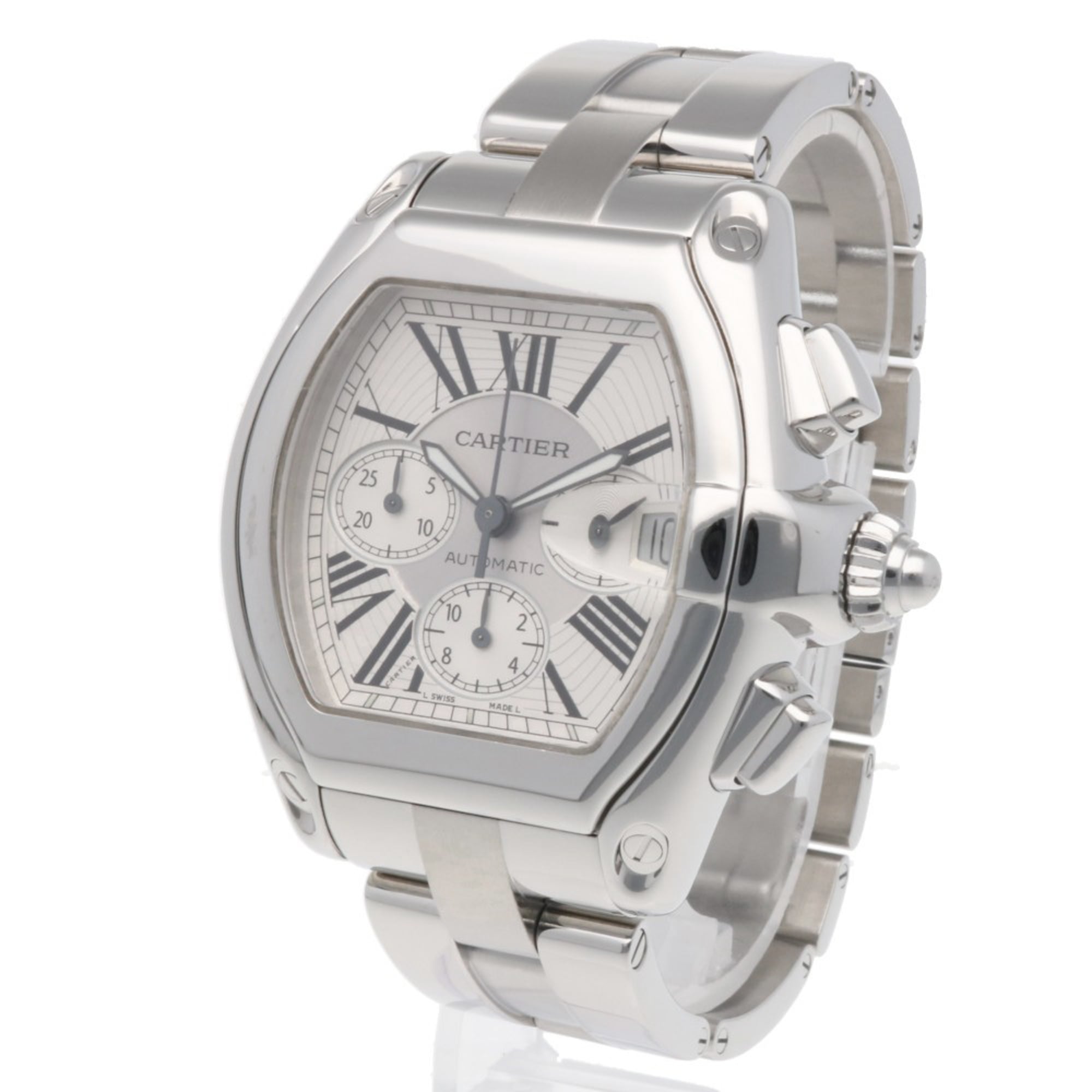 Cartier Roadster chronograafhorloge, roestvrij staal 2618, automatisch, heren