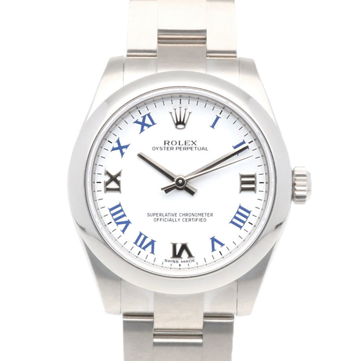 Montre Rolex Oyster Perpetual 177200 Blanc cadran de 31 mm