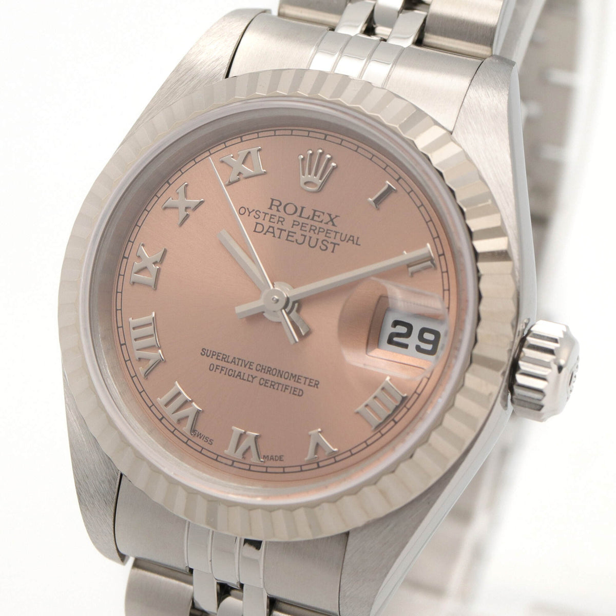 Rolex Datejust P-serie 18K 79174 roze wijzerplaat 26 mm horloge