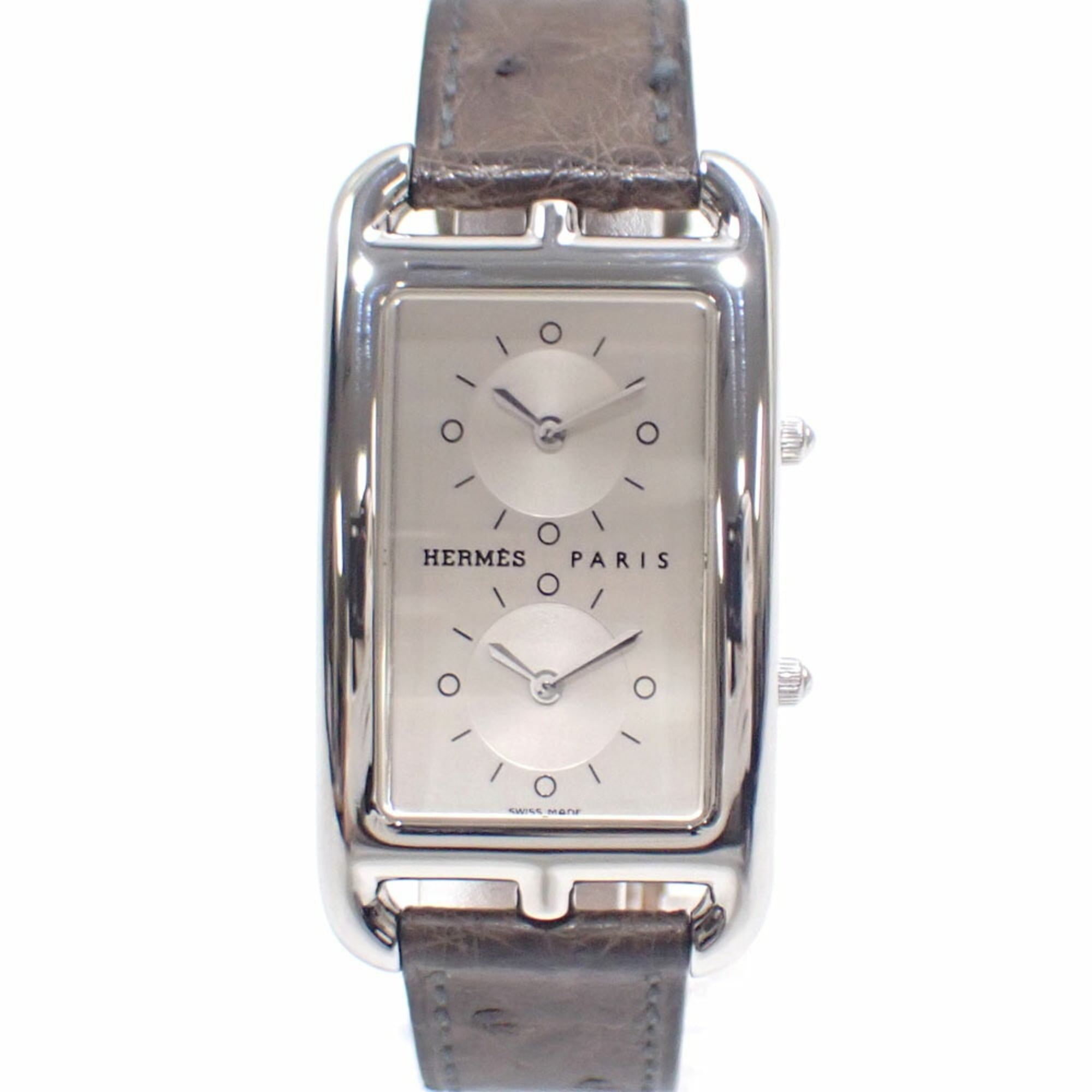 Hermes Cape Cod Ladies Quartz Watch, Stainless Steel, Leather Strap, CC3-510, Battery Operated, Brown, â–¡H Stamp, Circa 2004