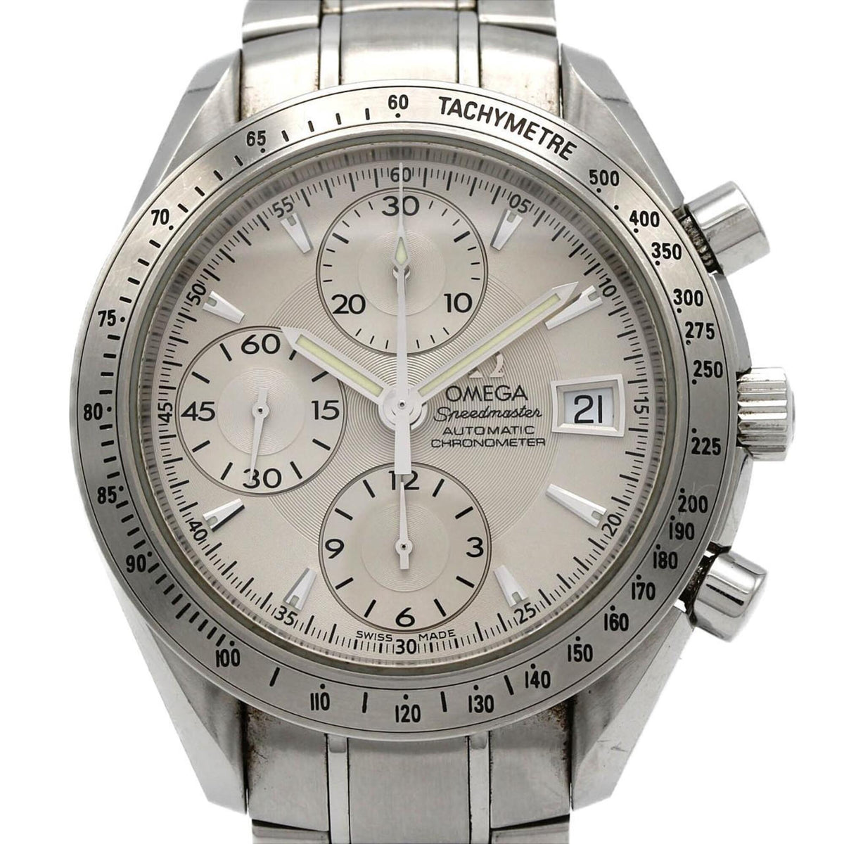 Montre Omega Speedmaster Date 3211.3 cadran argenté 40mm