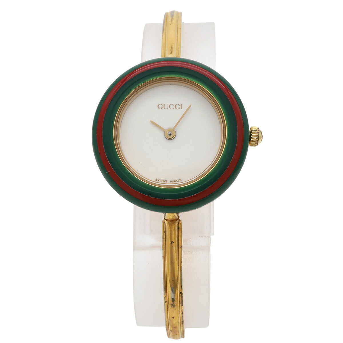 Montre Gucci avec lunette interchangeable 1100-L Blanc et cadran de 26 mm