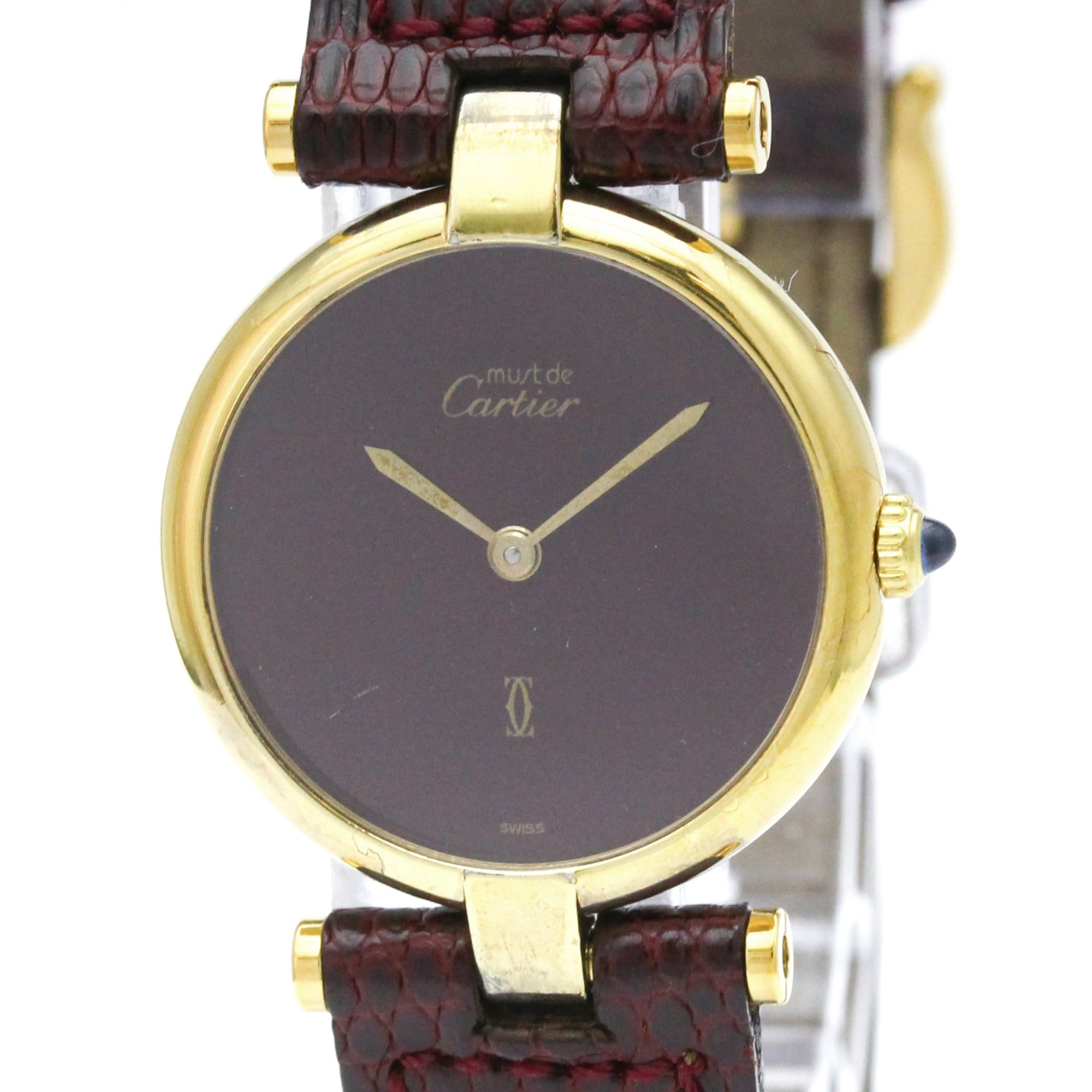 Montre Cartier Must 590004 Bordeaux avec cadran de 24 mm