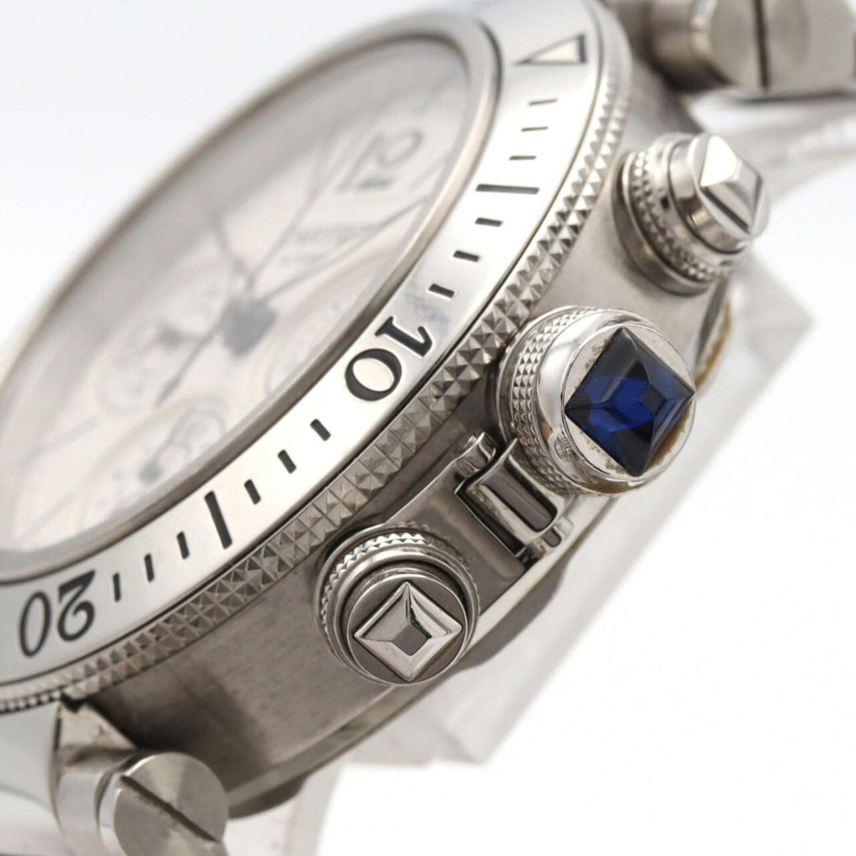 Cartier Pasha Seatimer Chronograph W31089M7 Silver Dial 42mm Watch