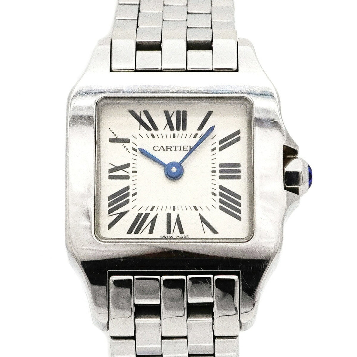Cartier Santos Demoiselle SM W25064Z5 Horloge met ivoorkleurige wijzerplaat, 20 mm