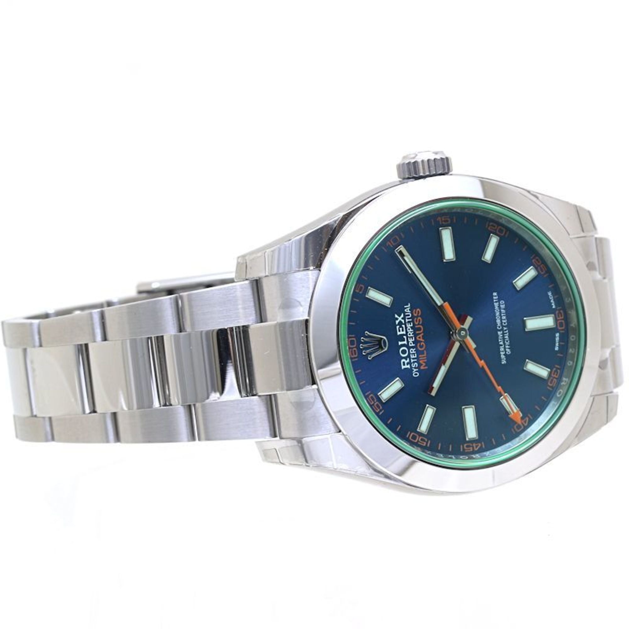 ROLEX Milgauss Z Blue, Random Number 116400GV, Men's Stainless Steel W
