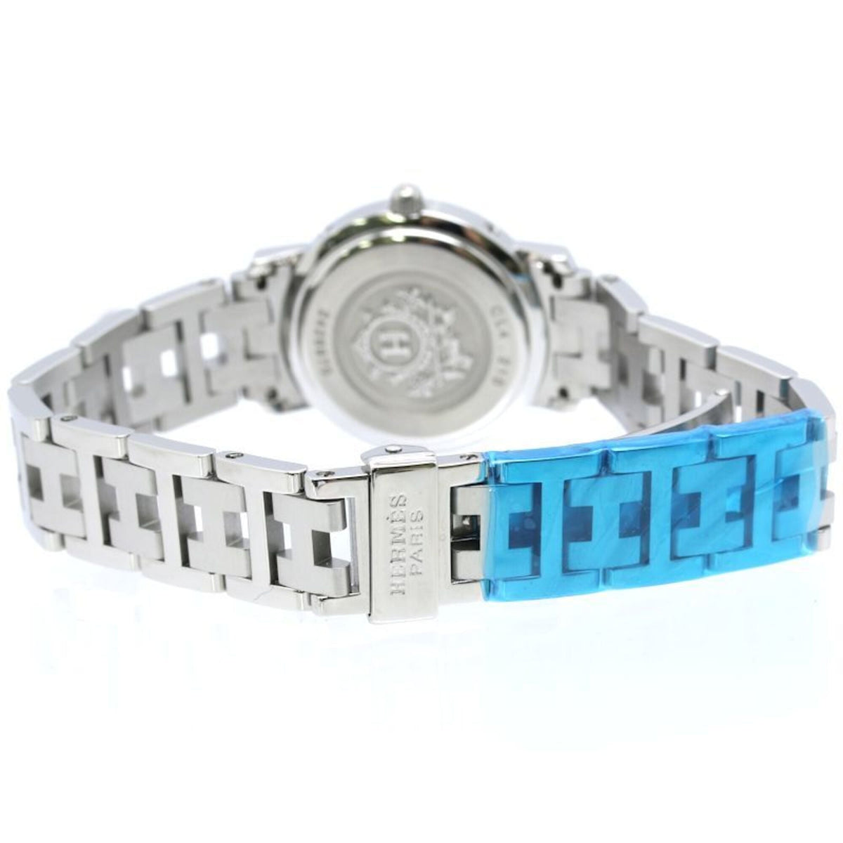 Hermes Clipper Old Buckle CL4.210.330/3758 horloge met zwarte wijzerplaat, 24 mm