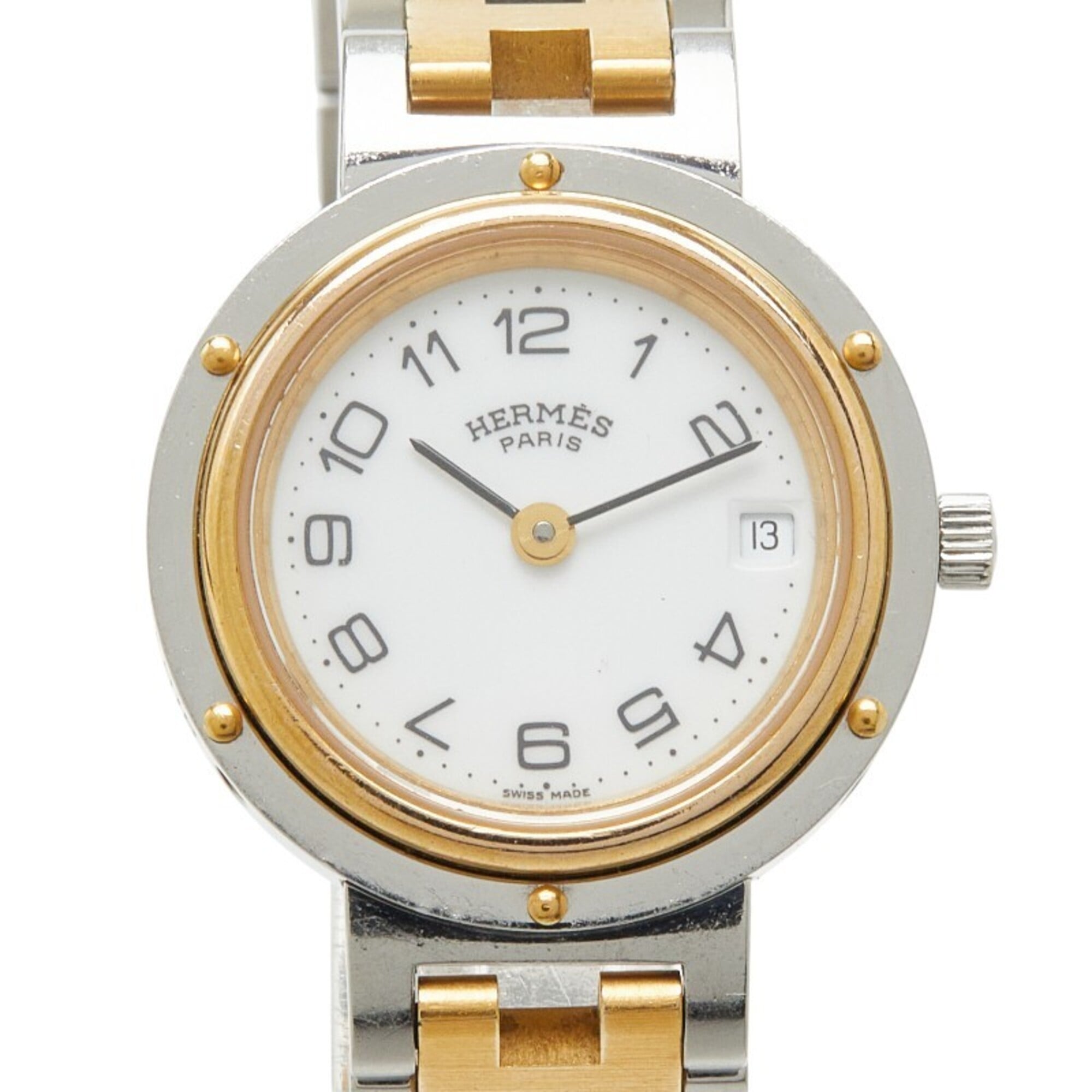 Hermes Clipper CL3.240 White Dial 24mm Watch