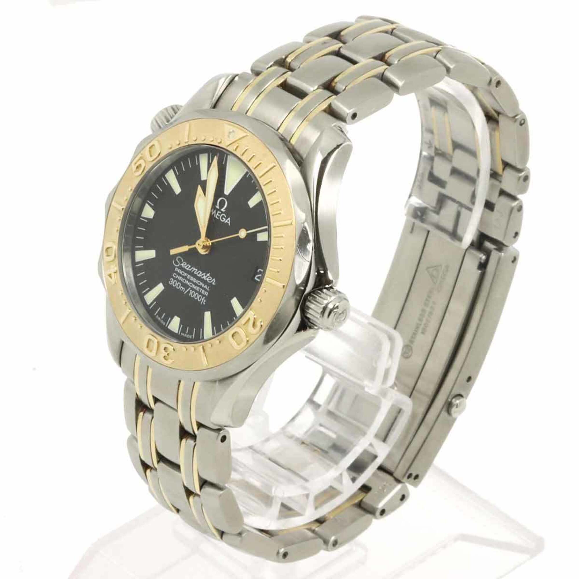 Omega Seamaster 300 Professional Two-Tone 2453 50 Boys' Date Black YG Automatic