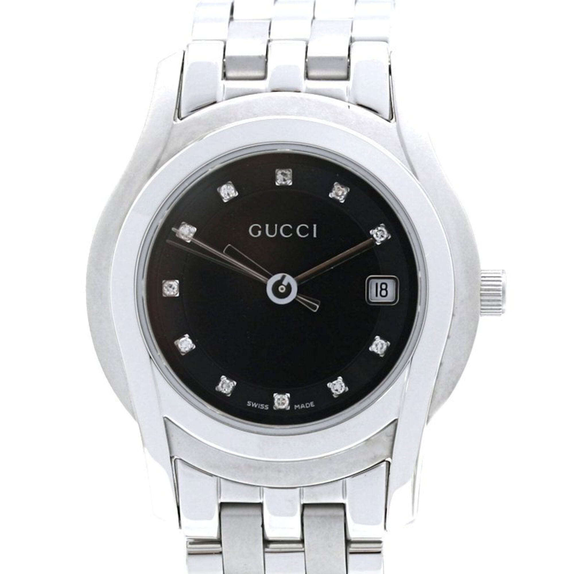 GUCCI G-Class 11-Diamond Watch YA055504 5500L Women's Stainless Steel 40448