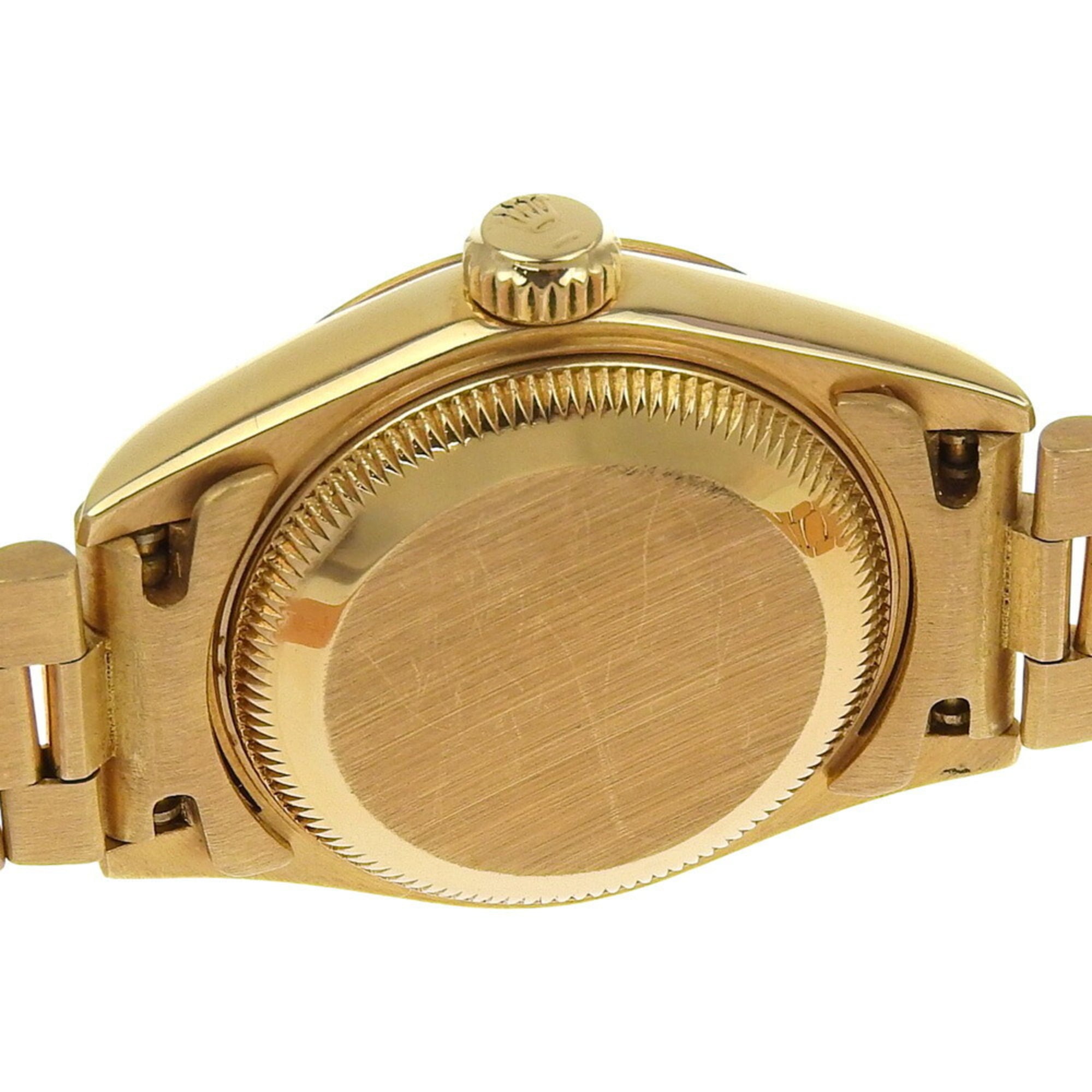 Rolex Datejust 69178G (R serial number, circa 1987-88), gold dial, 10 diamond accents, 18K yellow gold, 72.2g, automatic movement, 26mm wristwatch.