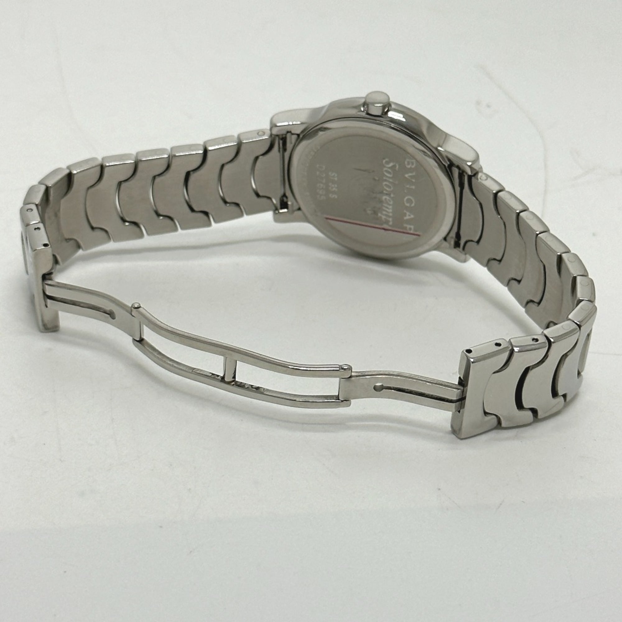 BVLGARI ST35S Solotempo Quartz Date Stainless Steel Silver