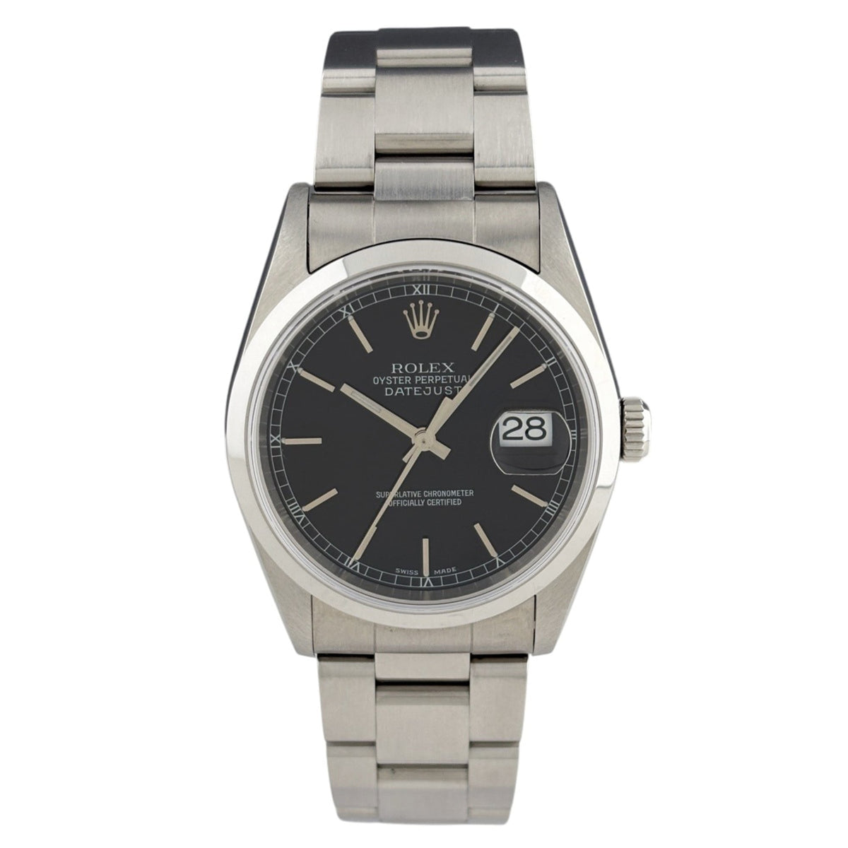 Rolex Datejust 16200 Black Dial 36mm Watch