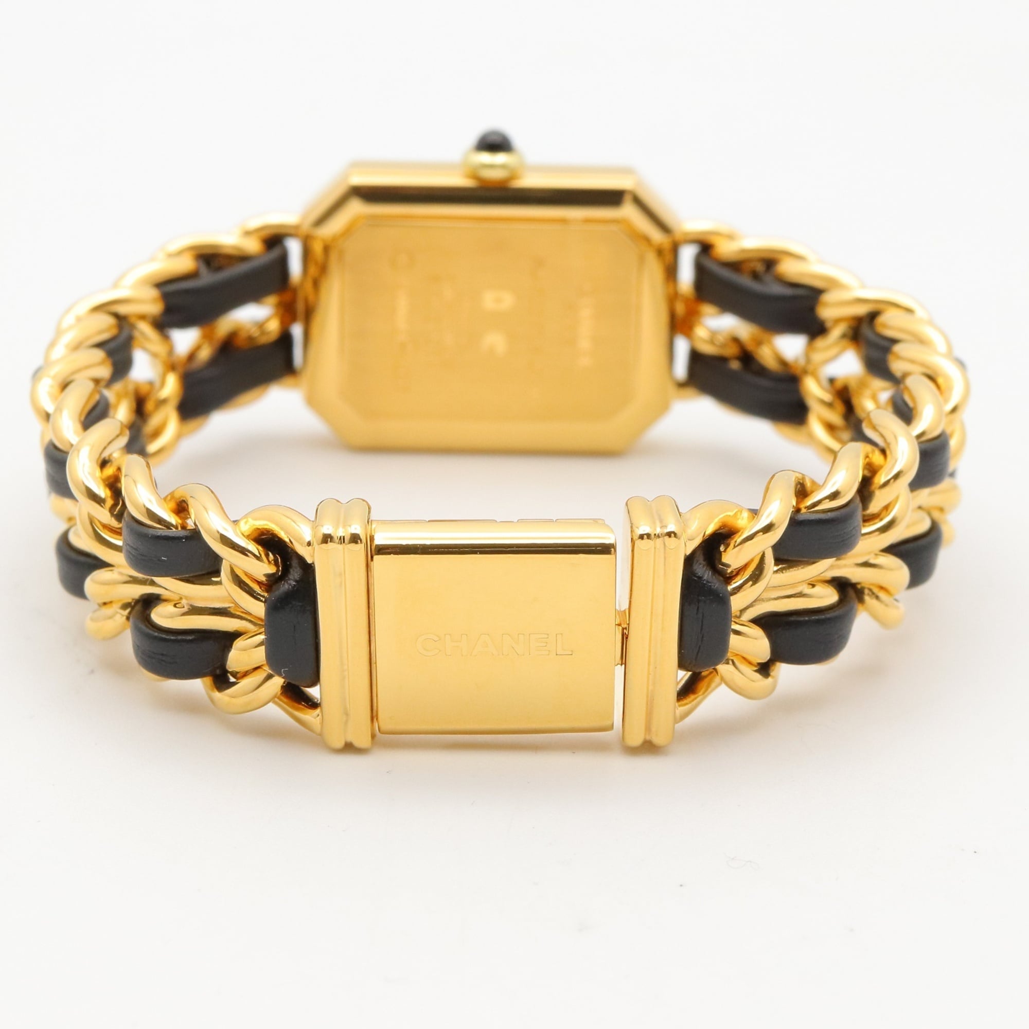 Chanel Premiere H0001 Black Dial Gold plated 20mm Watch