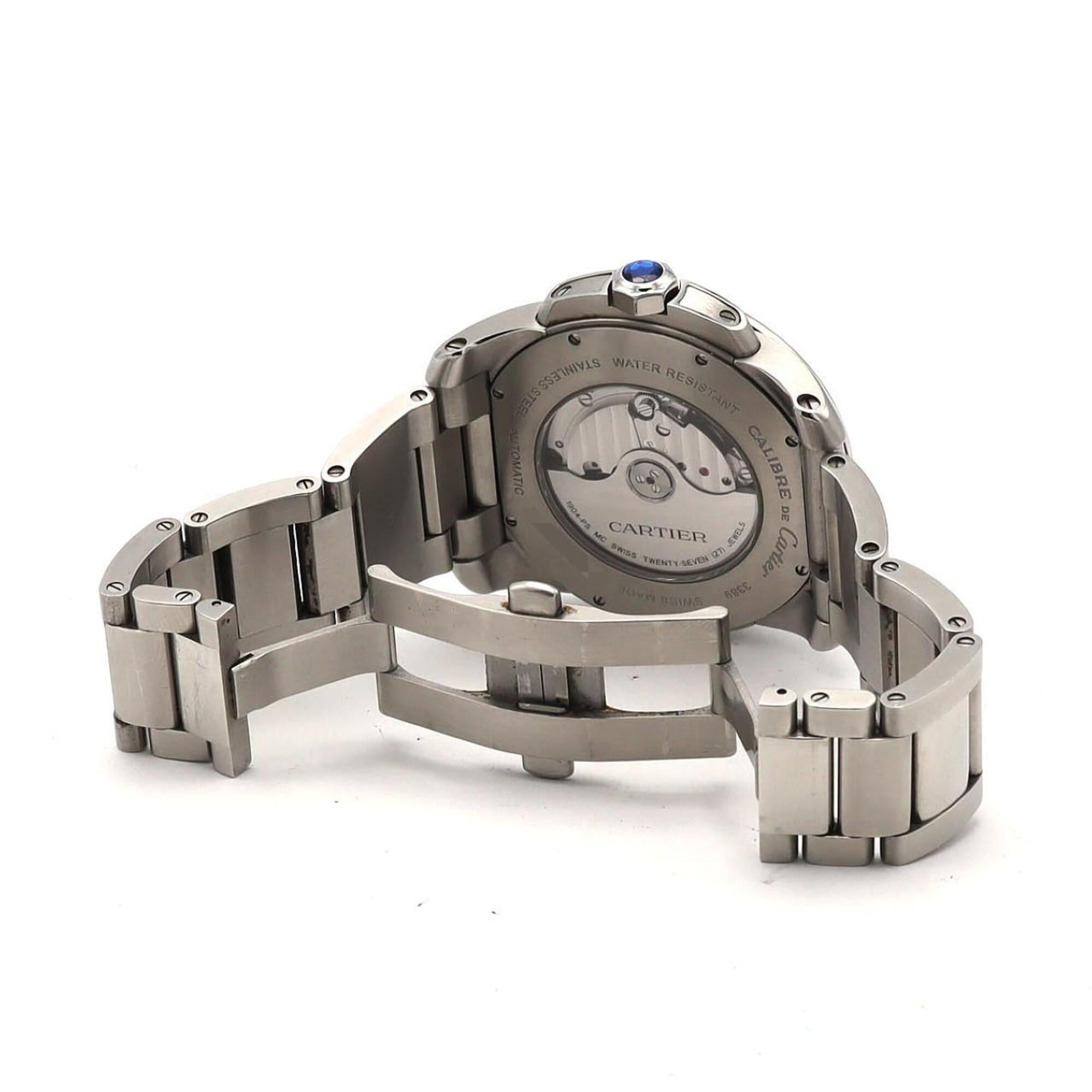 Cartier Calibre de Cartier W7100016 Black Dial Stainless steel 42mm Watch
